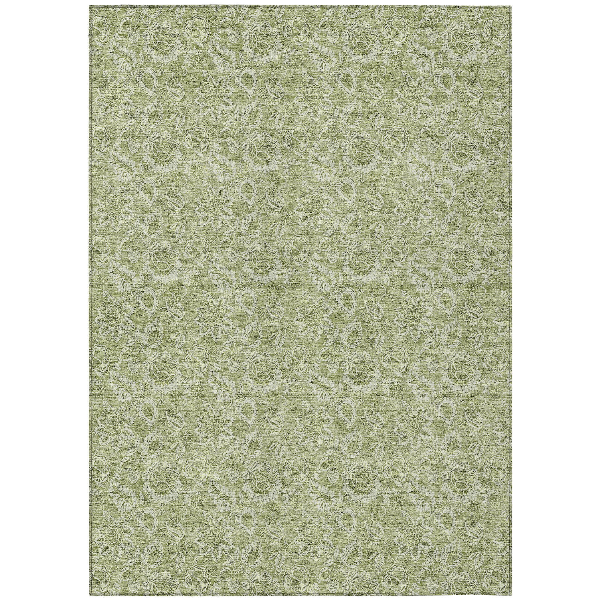 Addison Rugs ACN662AL8X10 Chantille ACN662AL 8 x 10 (ft) Polyester Aloe Rectangular Indoor/Outdoor Geometric Machine washable Area rug