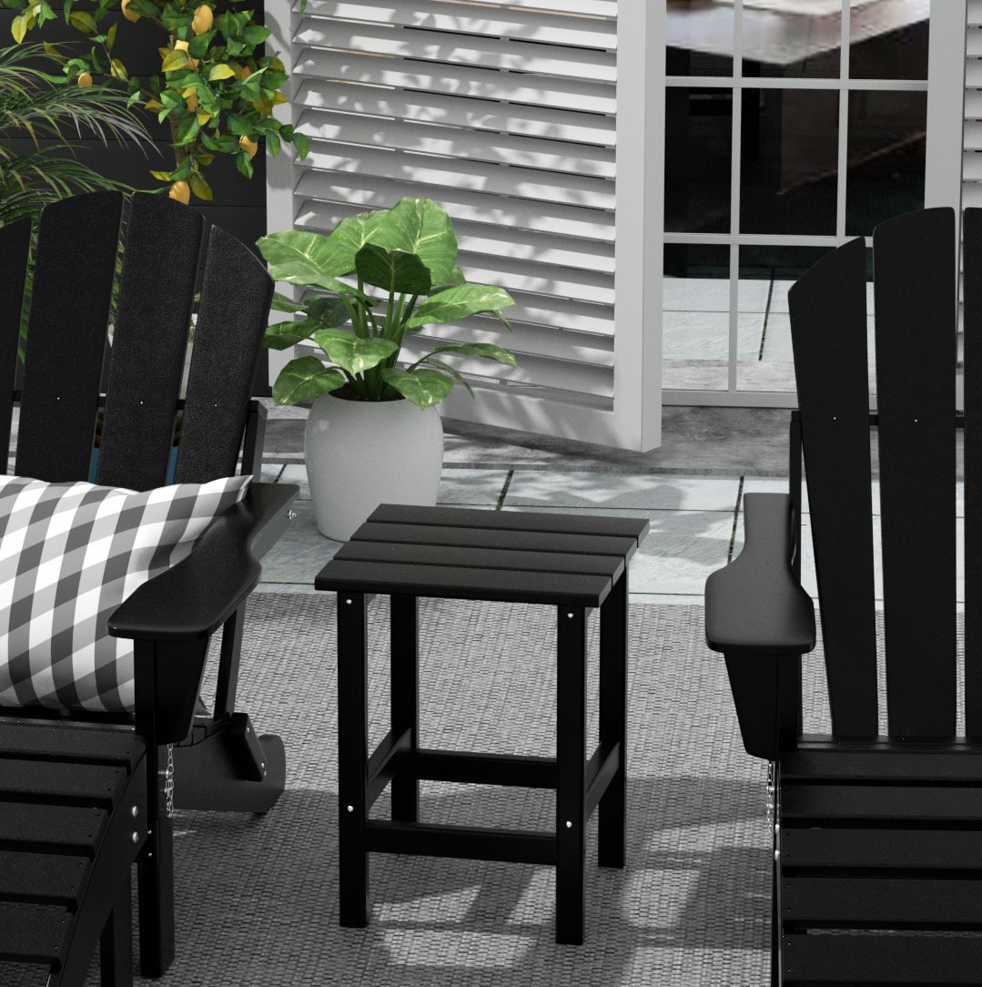 Westin Durable Black HDPE Outdoor Patio Side Table
