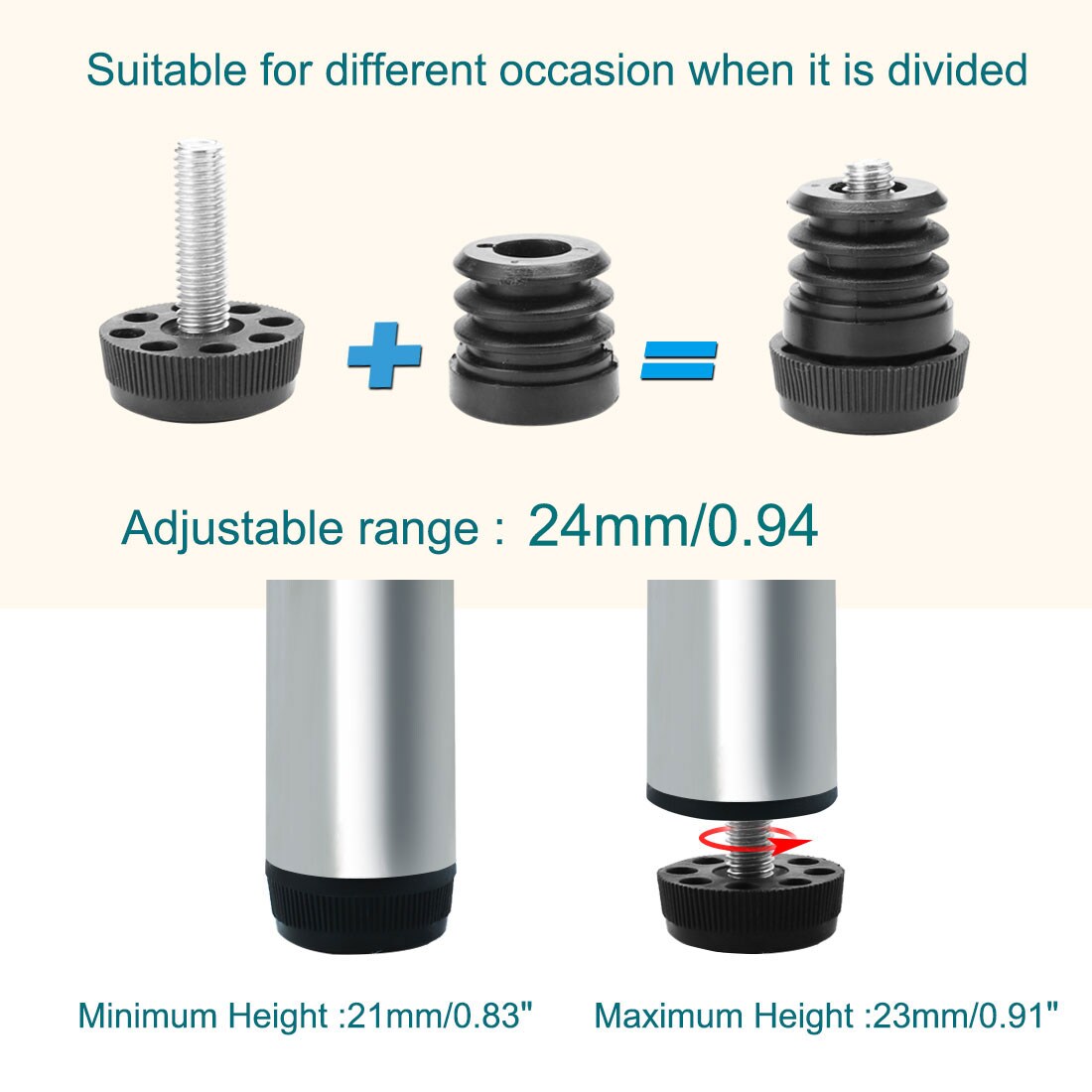 Unique Bargains S26020200UX0361 Table-Leg-Hardware - View #3
