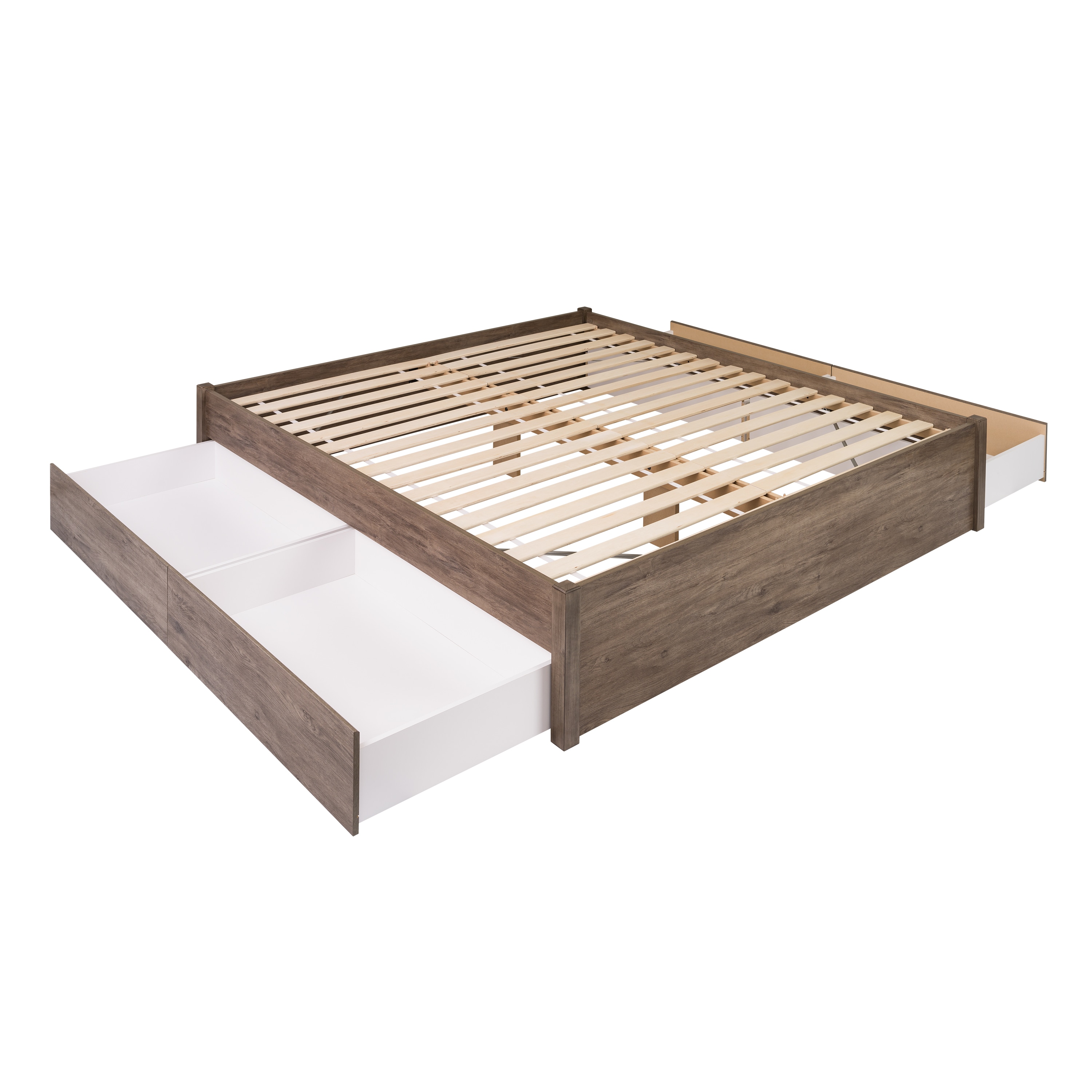 Prepac DBSK-1302-4K Select Drifted gray King Composite Platform Bed with Storage