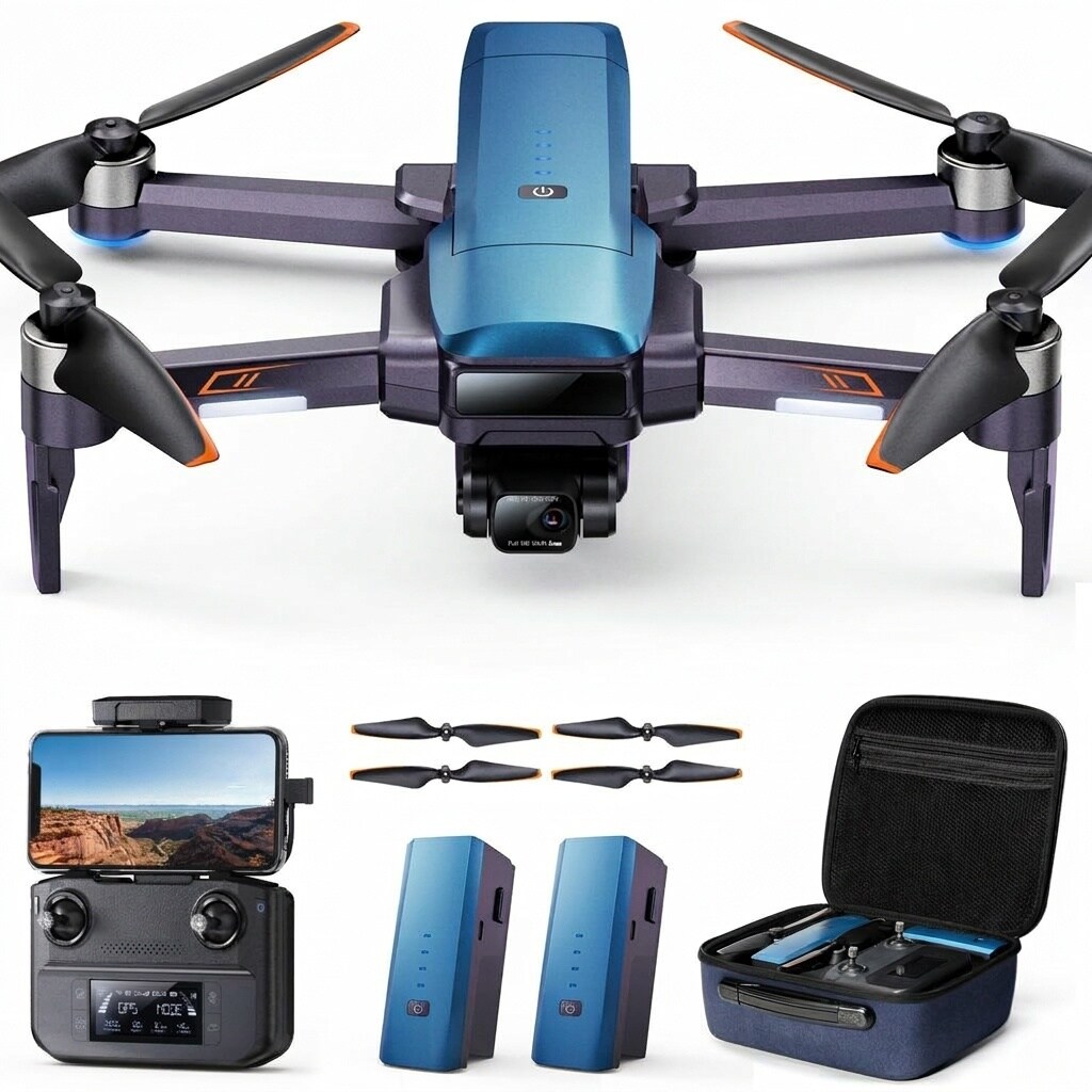 Misopily  Drone with 4K Camera Gimbal EIS Professional FPV Video Transmission Integrated FAA Remote ID Beginner Friendly for Adults Long Flight