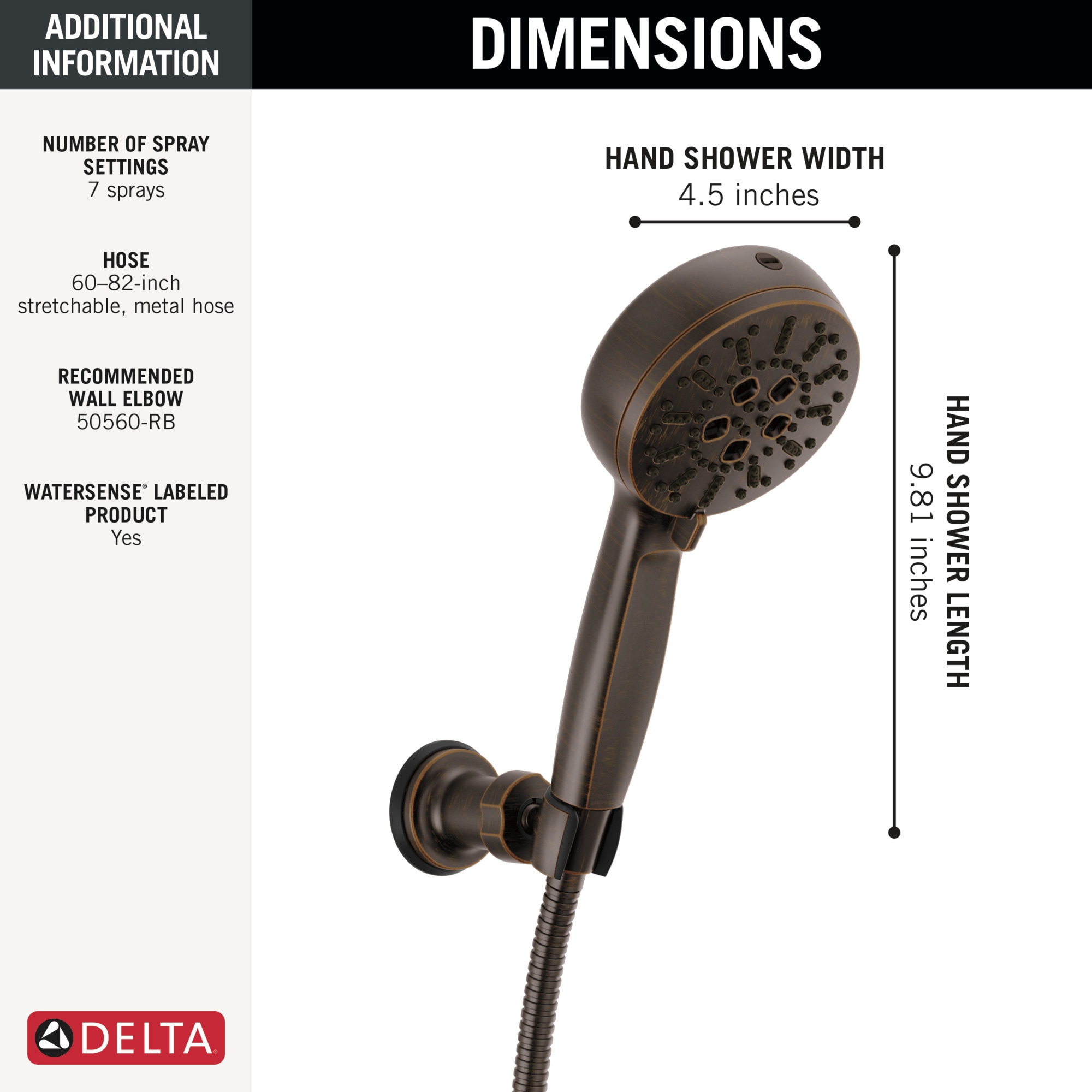 Delta 55884-RB Fixed-Showerhead - View #3