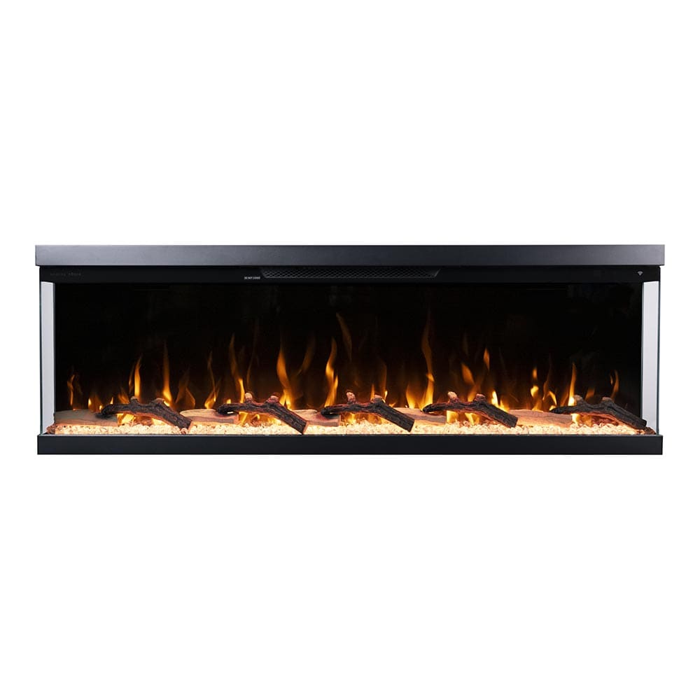 Modern Ember ME-60-3SV 60-Inches W Black Wall mount Fan-forced Wall-mount Electric Fireplace with Remote Control Included