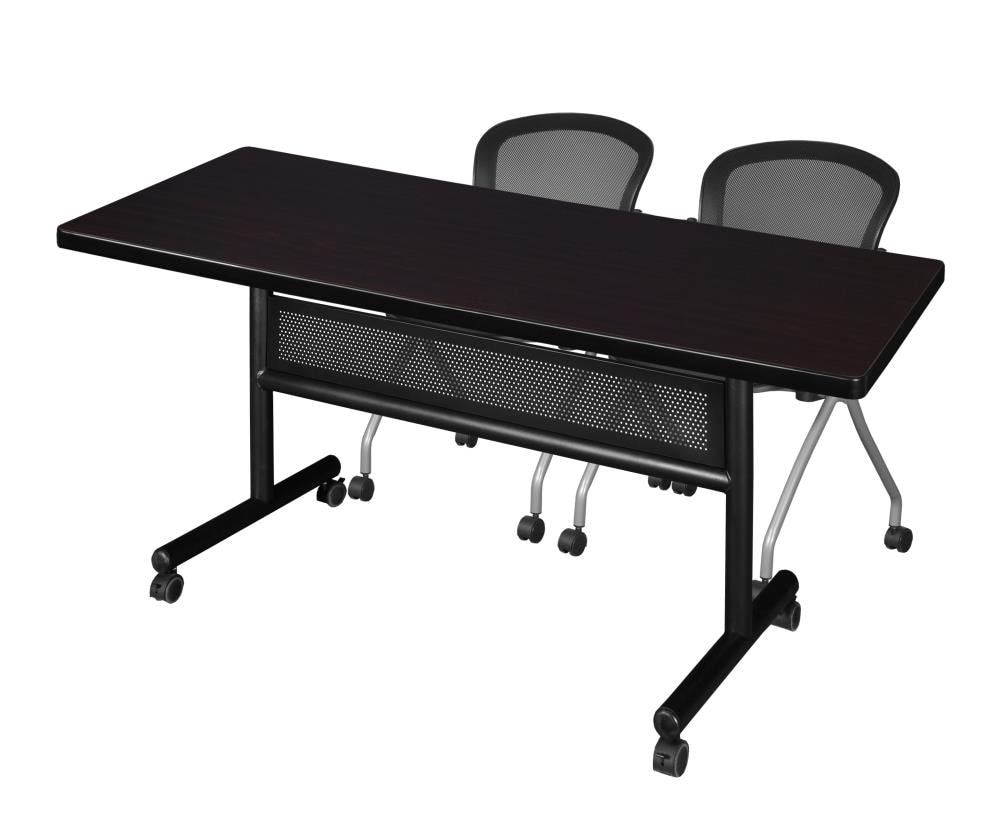 Regency MKFTM7230MW23BK Training Brown 4-Person Training Table (72-in W x 29-in H)