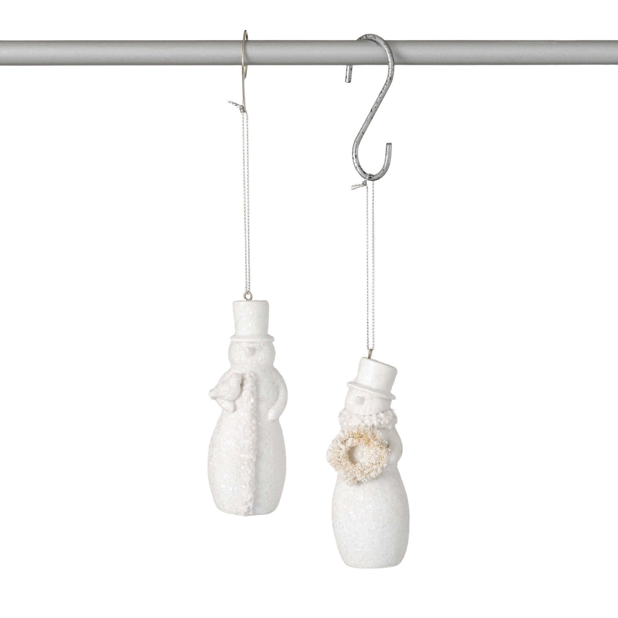 Sullivans OR10889 2 -Pack White Snowman Standard Indoor Ornament set