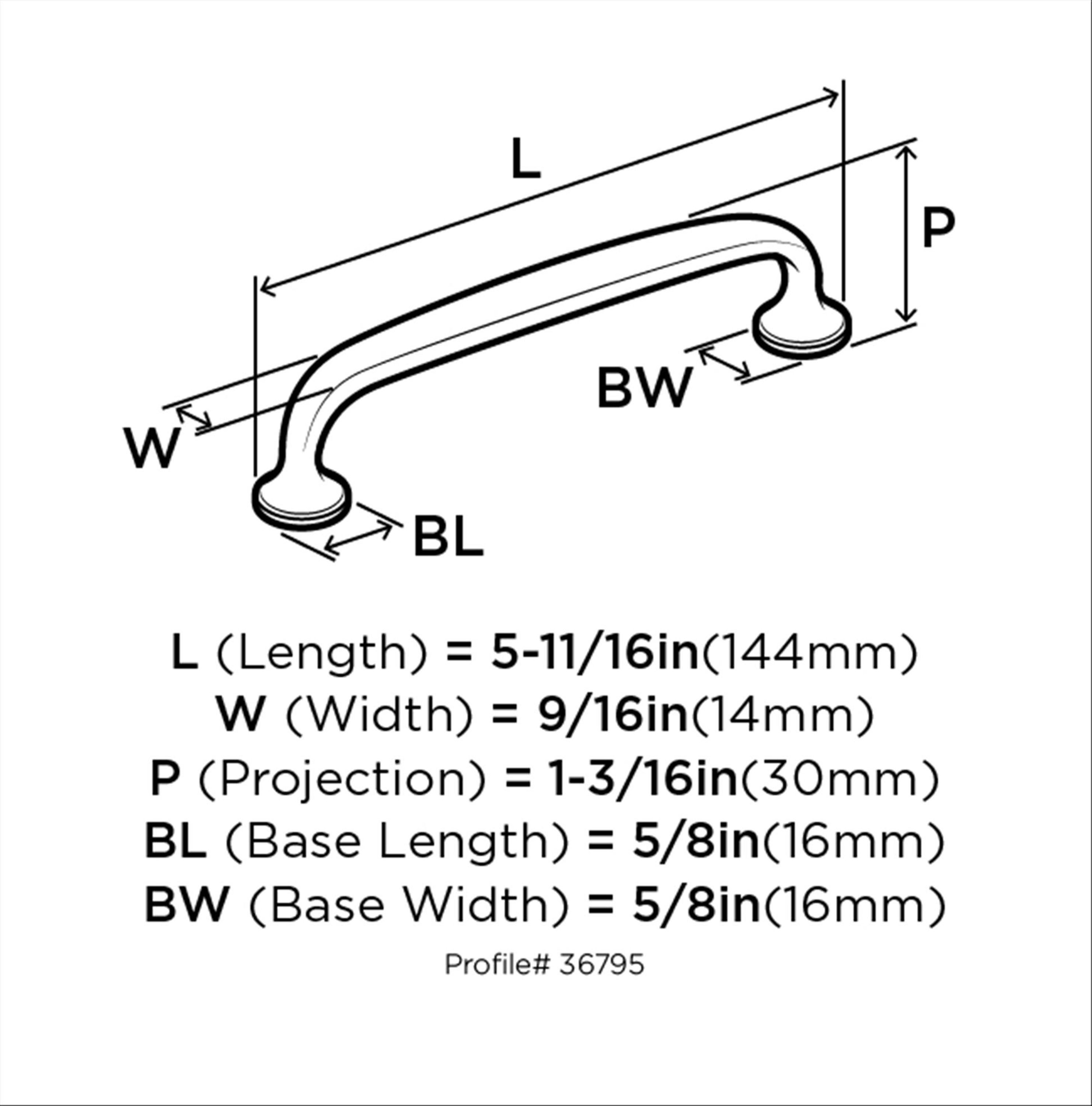 Polished Chrome Traditional Cabinet Bar Pull with Mounting Hardware