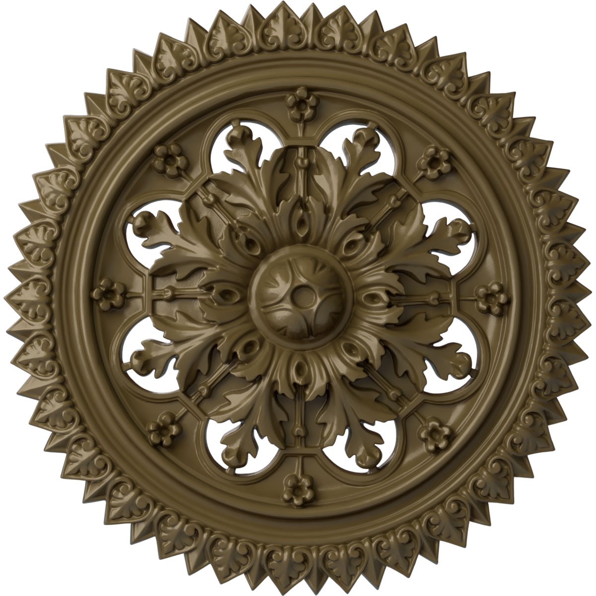 Ekena Millwork CM21YOMMF York 21.625-in W x 21.625-in L Painted Mississippi Mud Polyurethane Whole Ceiling Medallion