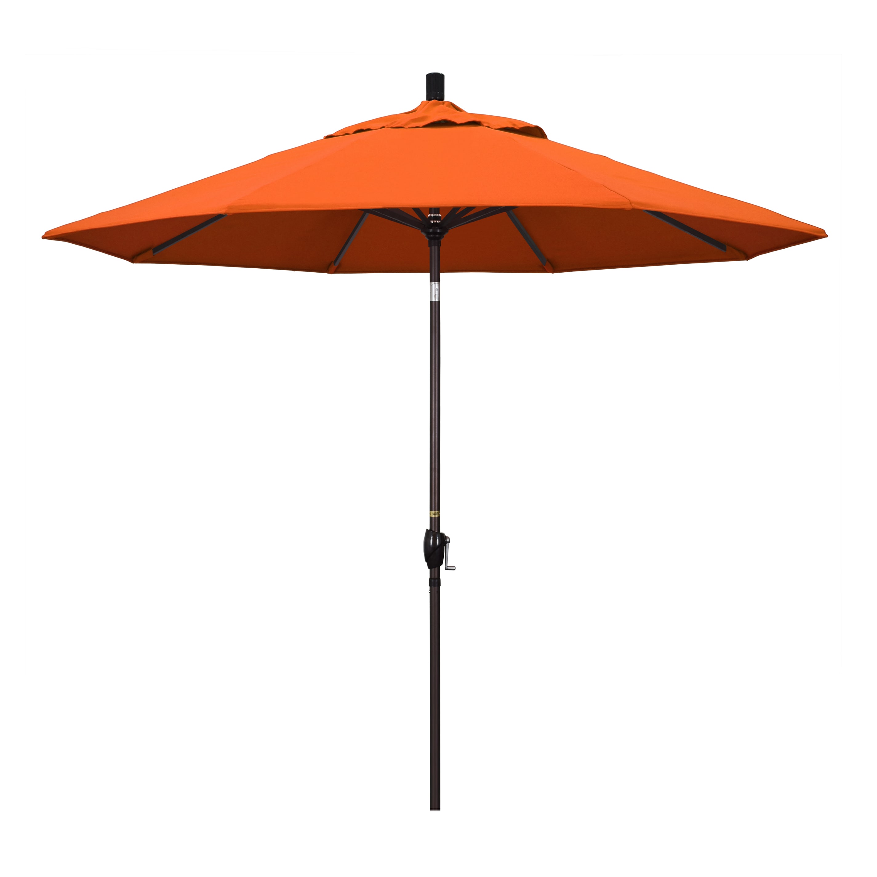 California Umbrella GSPT908117-5415 9-ft Aluminum Orange Push-button Tilt Market Patio Umbrella