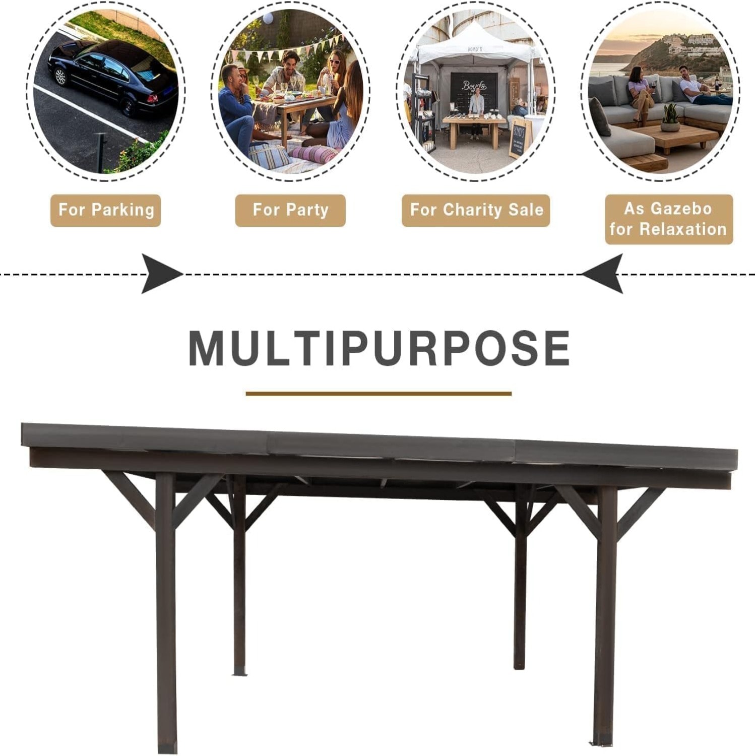 AECOJOY 16168CO-LS01 Wood-Resin-Gazebos - View #4