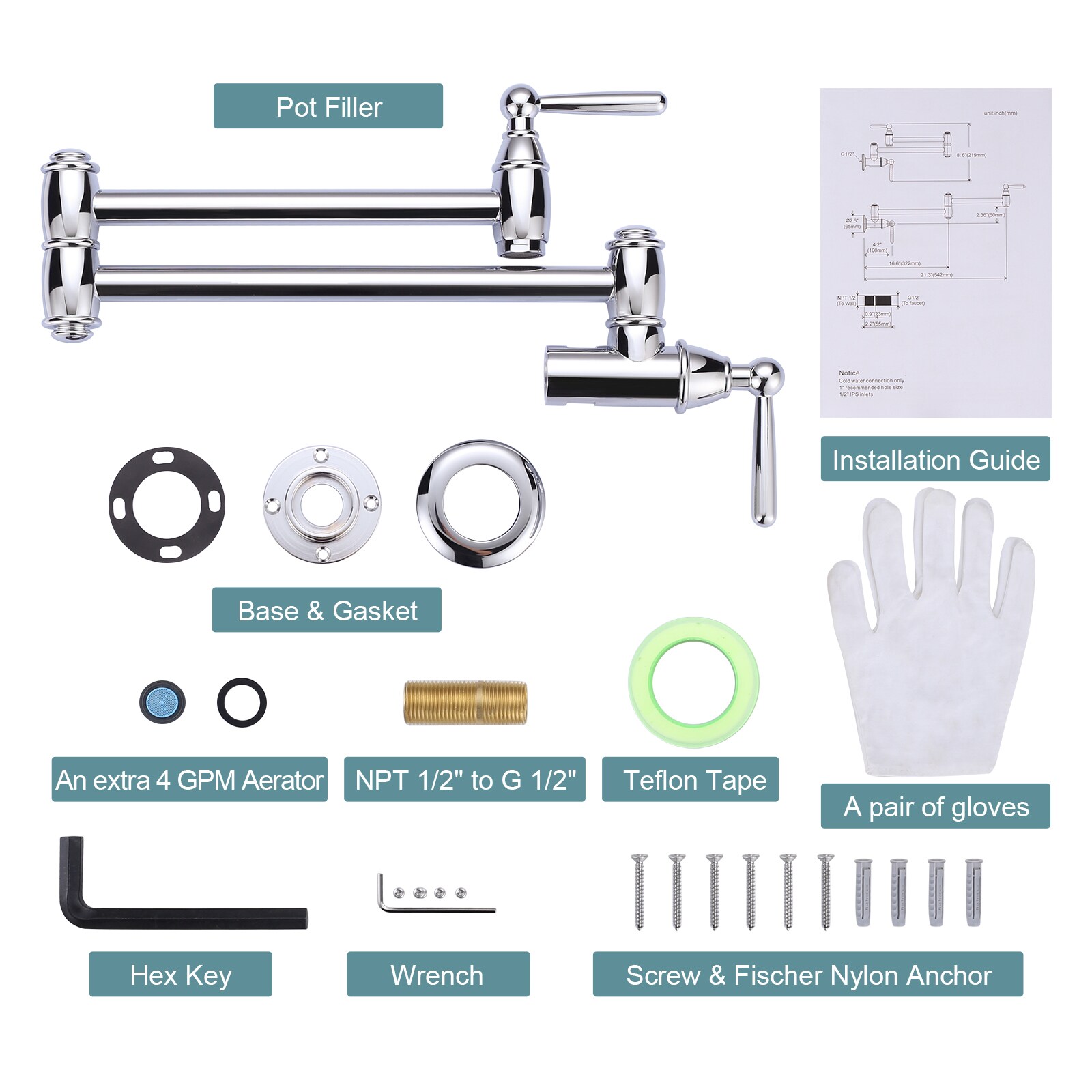 WOWOW 2314900C-LW Kitchen-Faucets - View #8