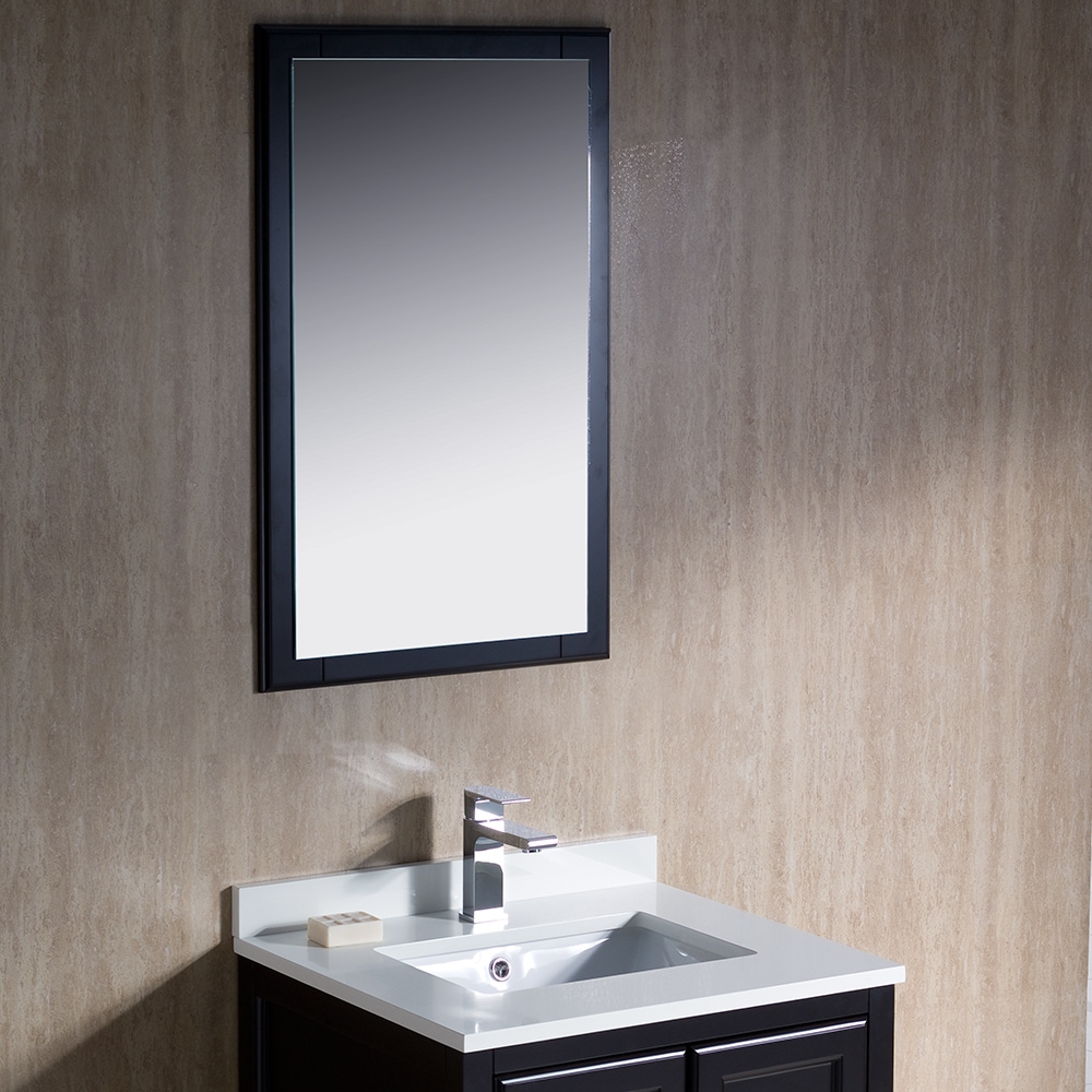 Espresso 24" Freestanding Single Sink Vanity Set with Mirror