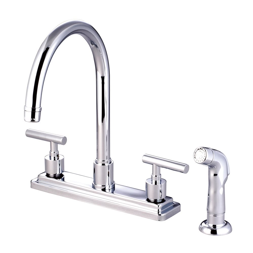 Elements of Design Manhattan Chrome Double Handle High-arc Kitchen ...