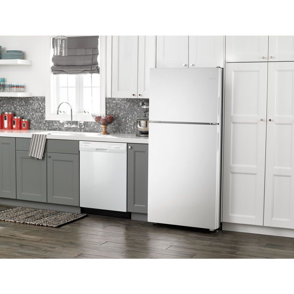 Amana 18.2-cu Ft Top-Freezer Refrigerator (White) ART318FFDW At Lowes.com