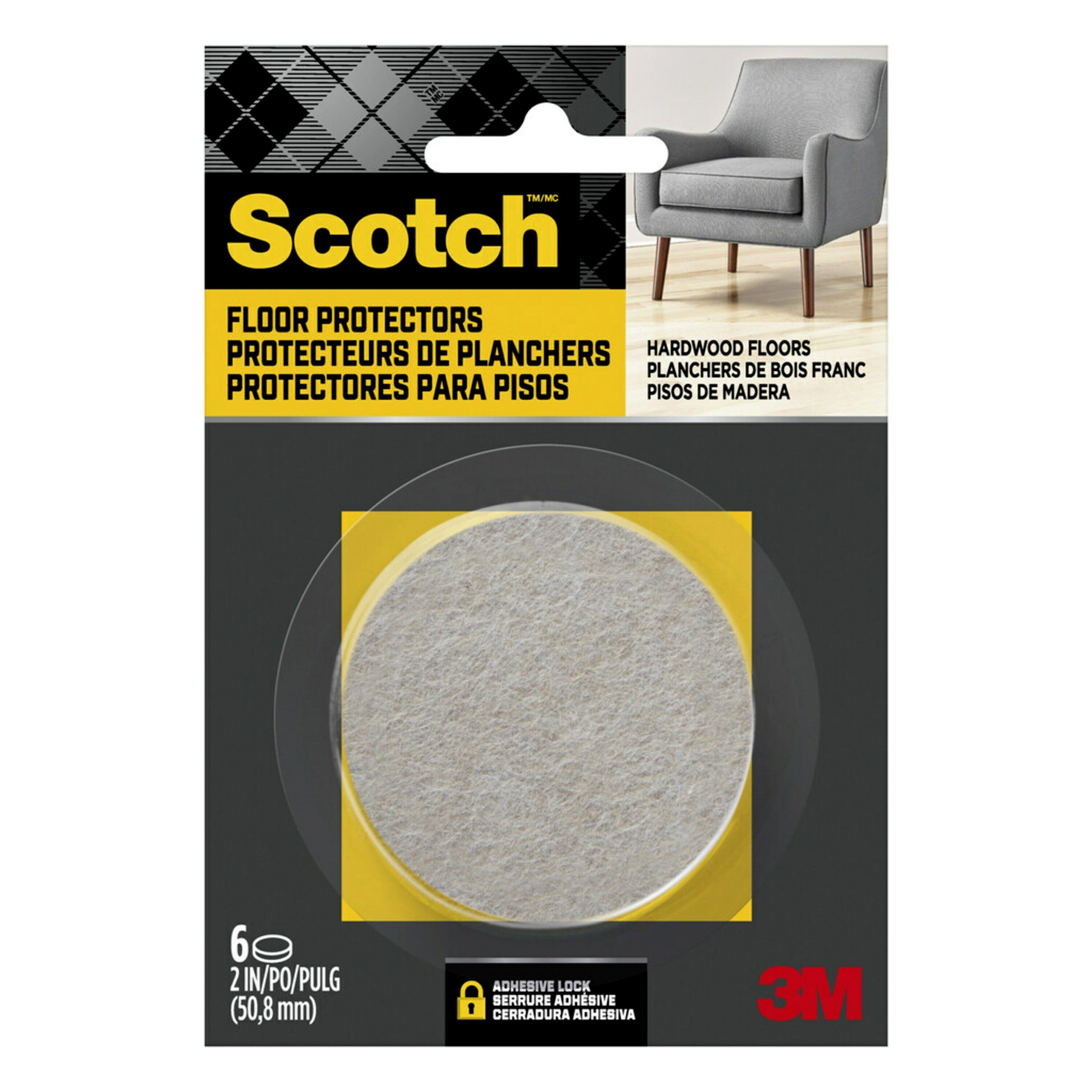 Scotch 6 Pack 2 in Beige Round Felt Furniture Pads in the Felt Pads department at Lowes