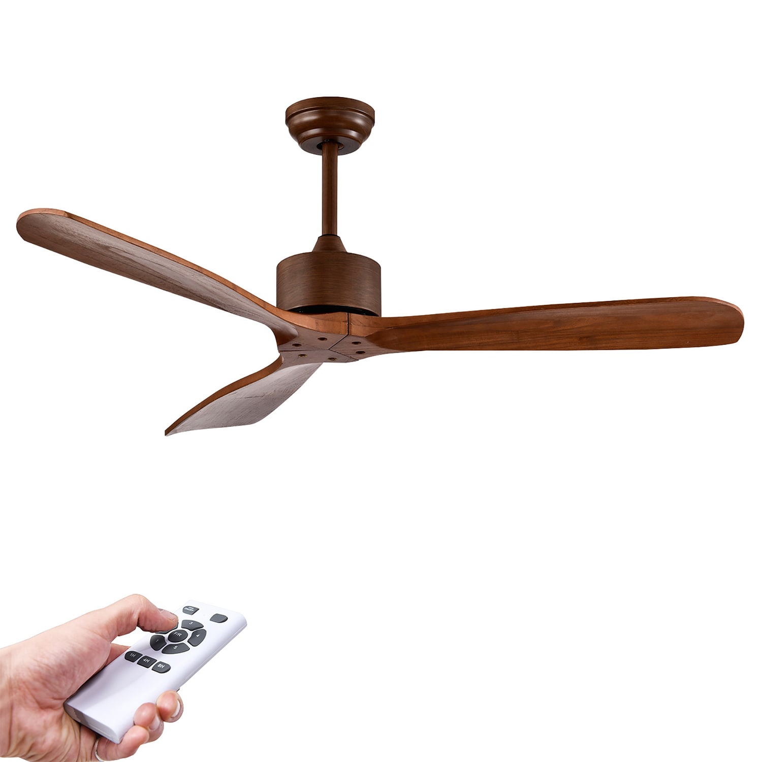 WELLFOR CHY-CF001USBN Ceiling Fan 52-in Silver Indoor Chandelier Ceiling Fan with Light and Remote (5-Blade)