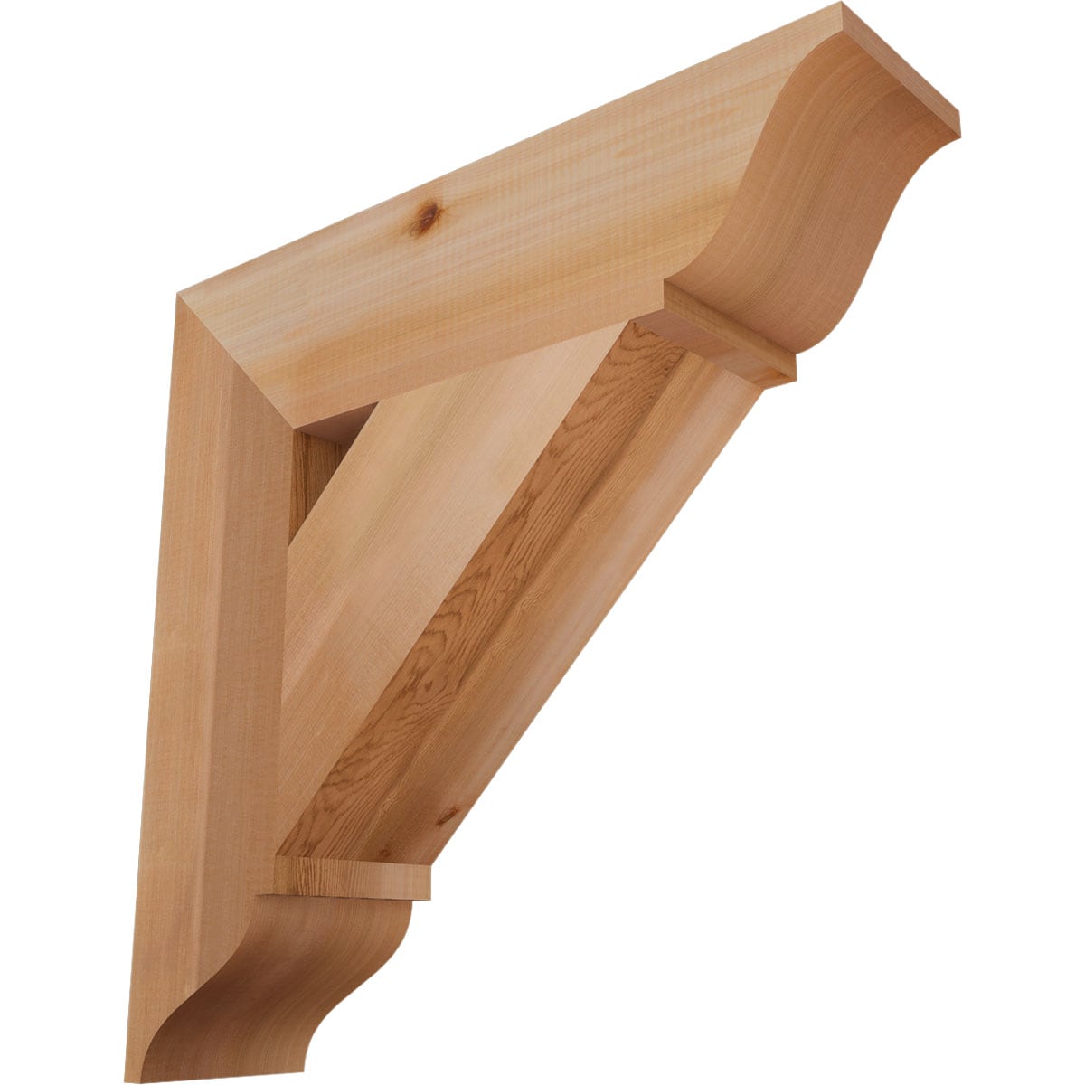 Ekena Millwork BKT06X24X24TRA01SWR Traditional traditional smooth 5-1/2-in x 24-in x 24-in Western red cedar Brown Wood Standard bracket