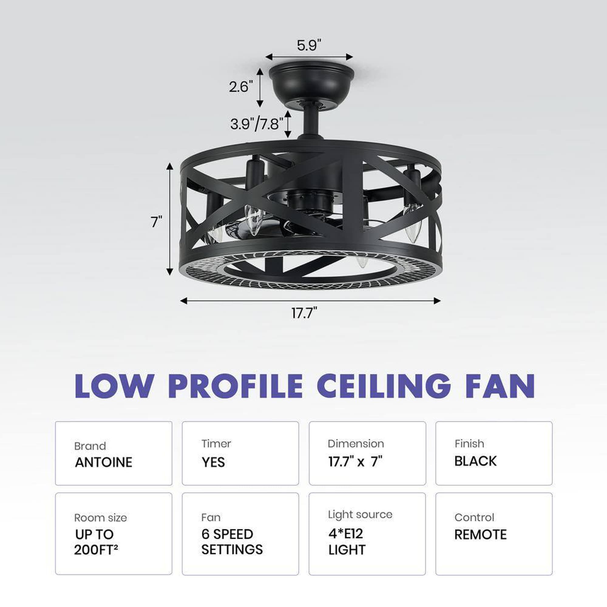 Antoine LSBD-33 Ceiling-Fans - View #6