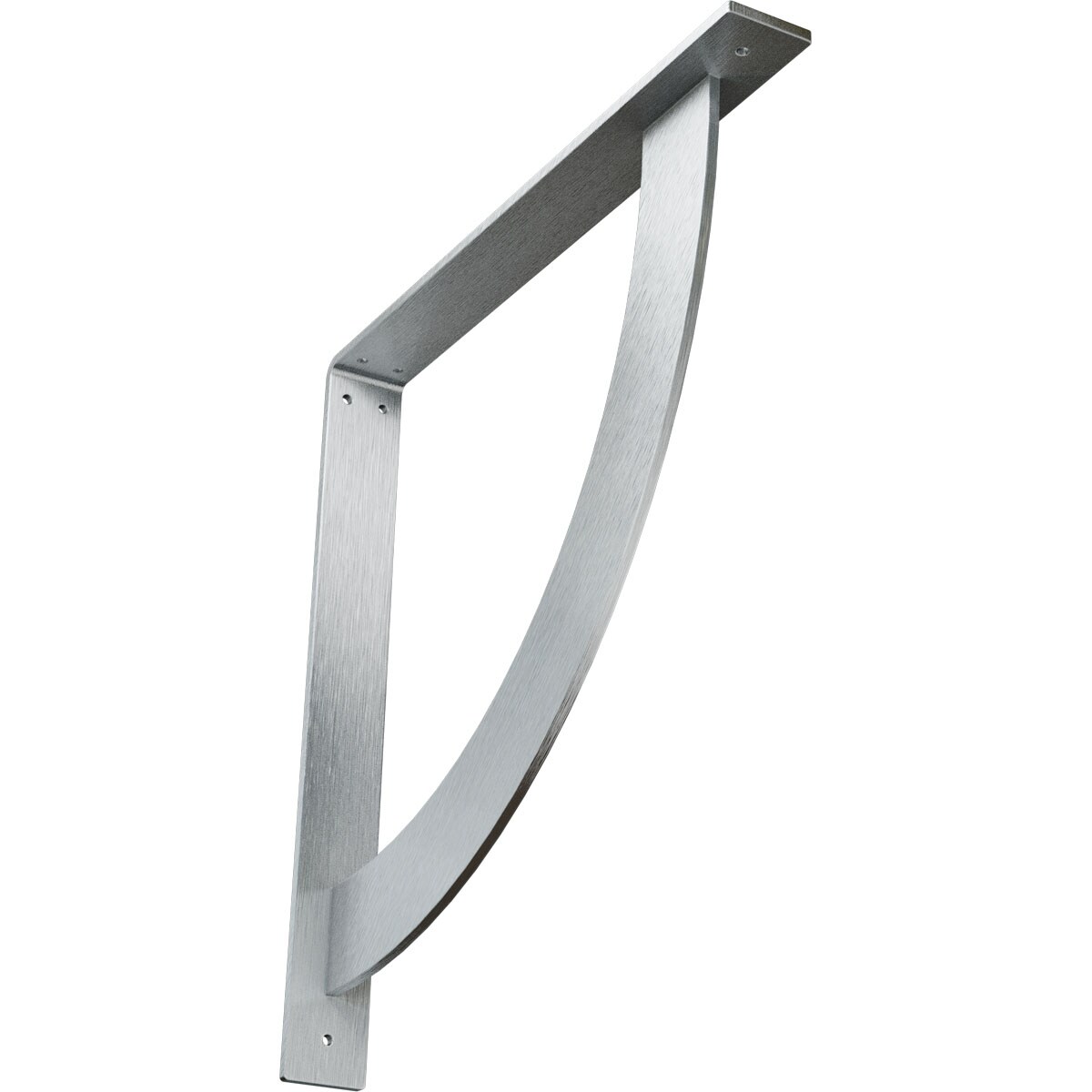 Ekena Millwork BKTM02X18X18BUCRS Bulwark 18-in x 2-in x 17-in Plain Steel Countertop Support Bracket