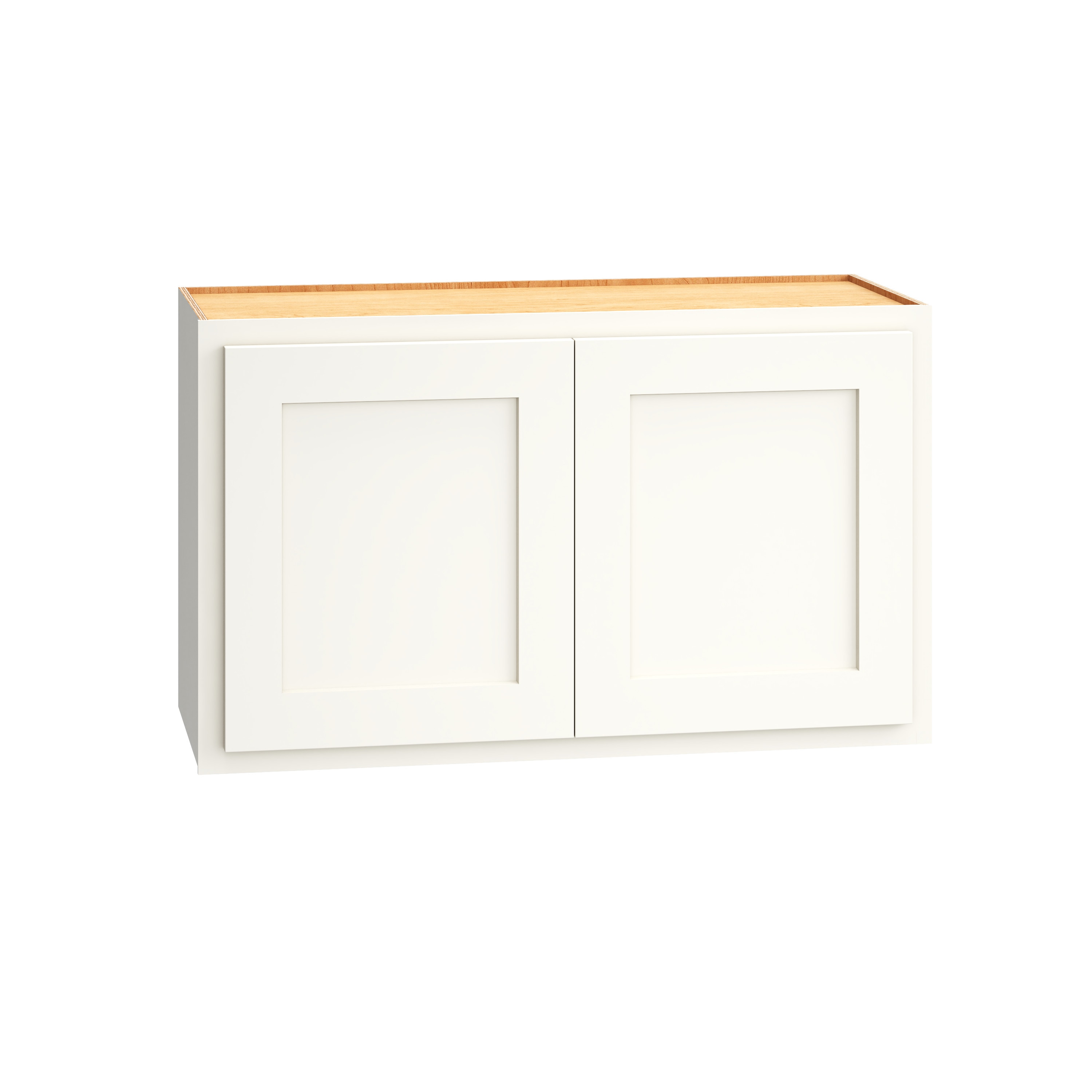 Diamond Express Jamestown 24-in W x 18-in H x 12-in D White Partial Overlay Wall Fully Assembled Plywood Cabinet (Recessed Panel Shaker Door Style)