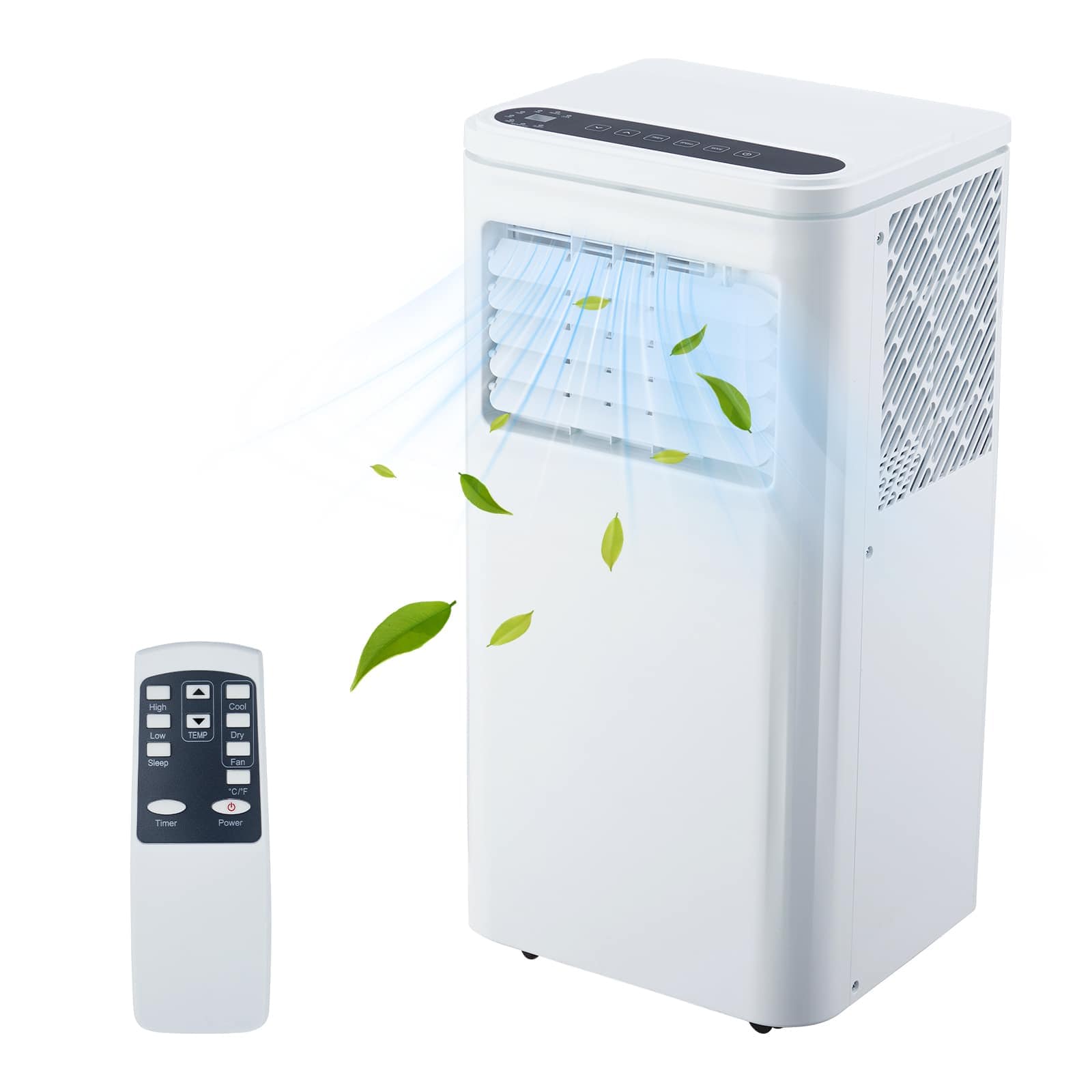 Qeetex LSHQQPHO-10FE3UOT 10000 BTU  Portable Air Conditioner 3 in 1 Portable AC Unit for Room up to 450 sq ft Remote Control with Cools Fan Dehumidifier 24H Timer sleep mode