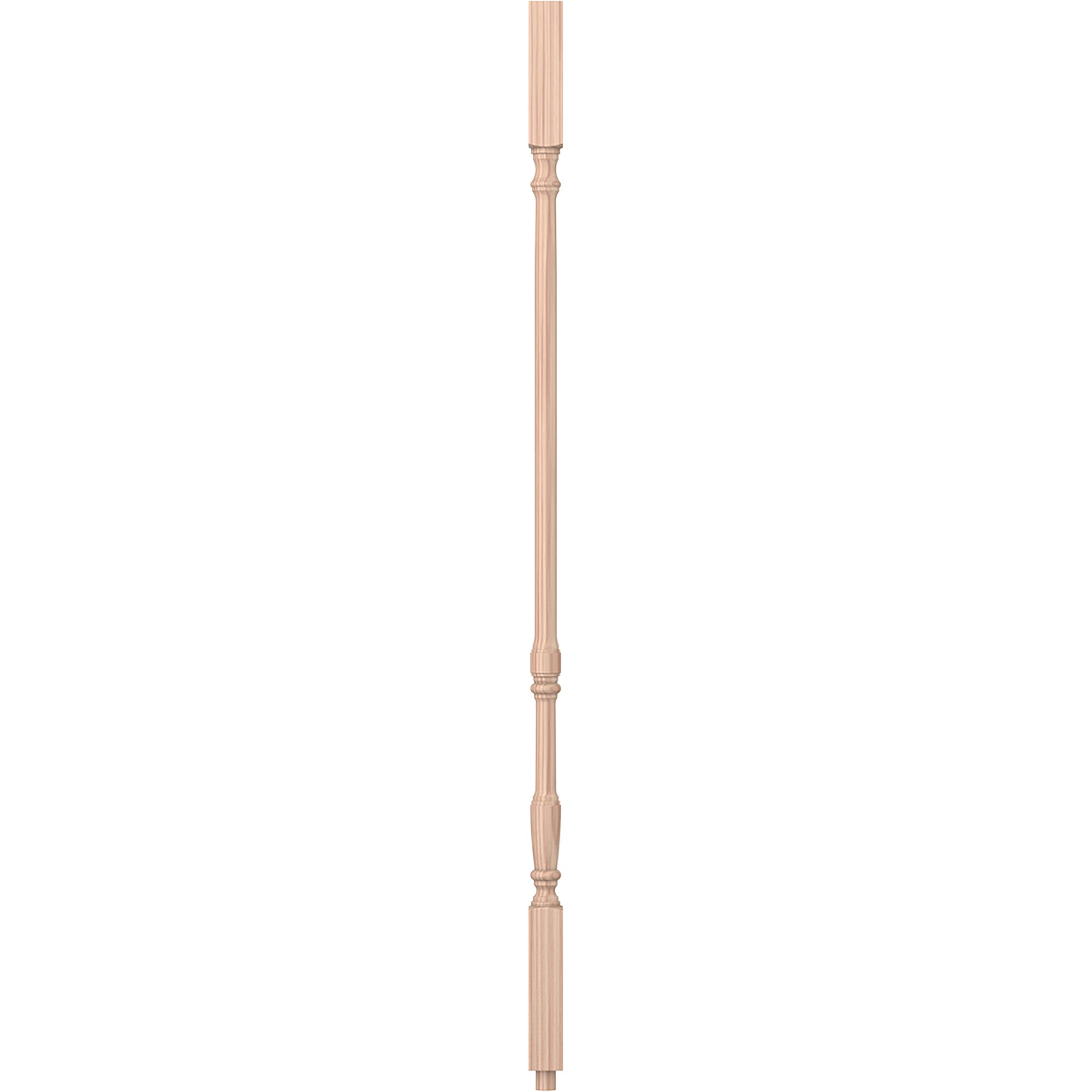 L.J. Smith Stair Systems S-5067-B 39 39-in x 1.25-in Unfinished Beechwood Square Top Stair Baluster