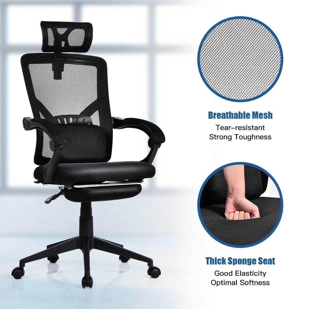 CASAINC WF-HYSN-65904BK Office-Chairs - View #6