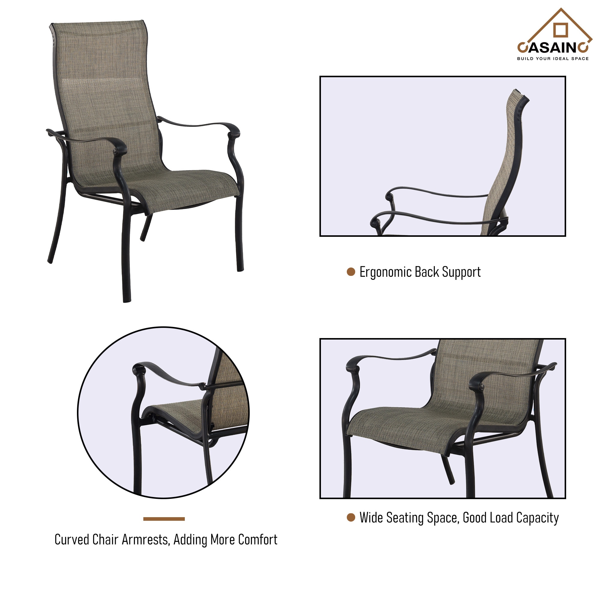 CASAINC CA-IVY209-ST Patio-Dining-Sets - View #6