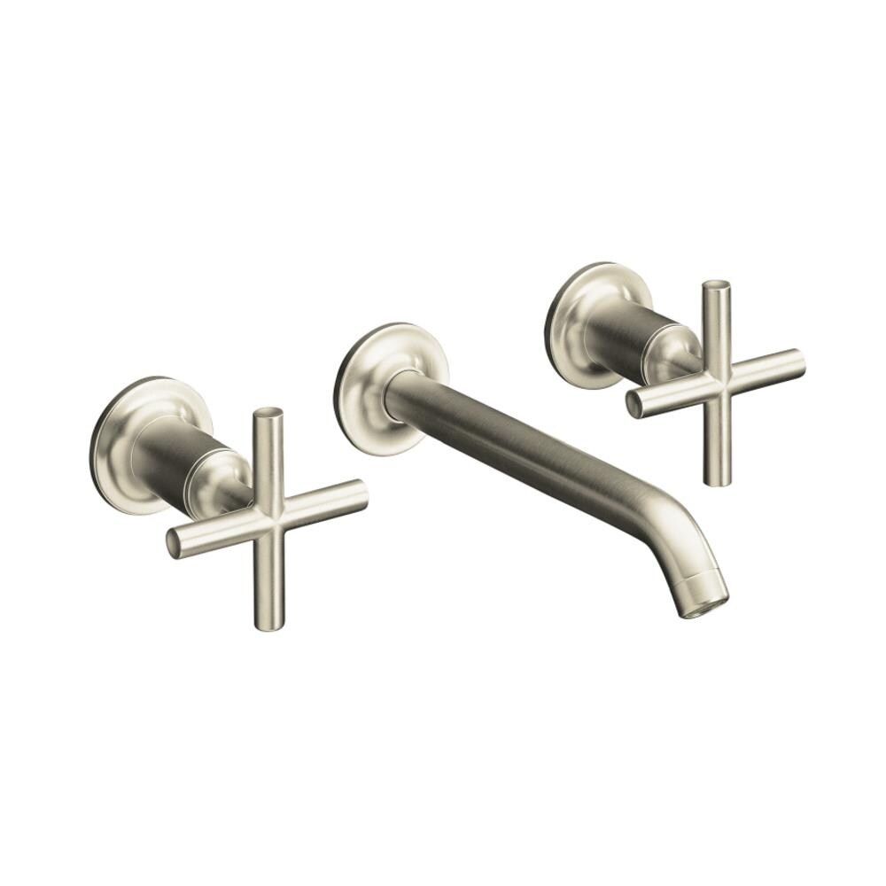 KOHLER Purist Vibrant Brushed Nickel 2 Handle Widespread WaterSense   05070922 