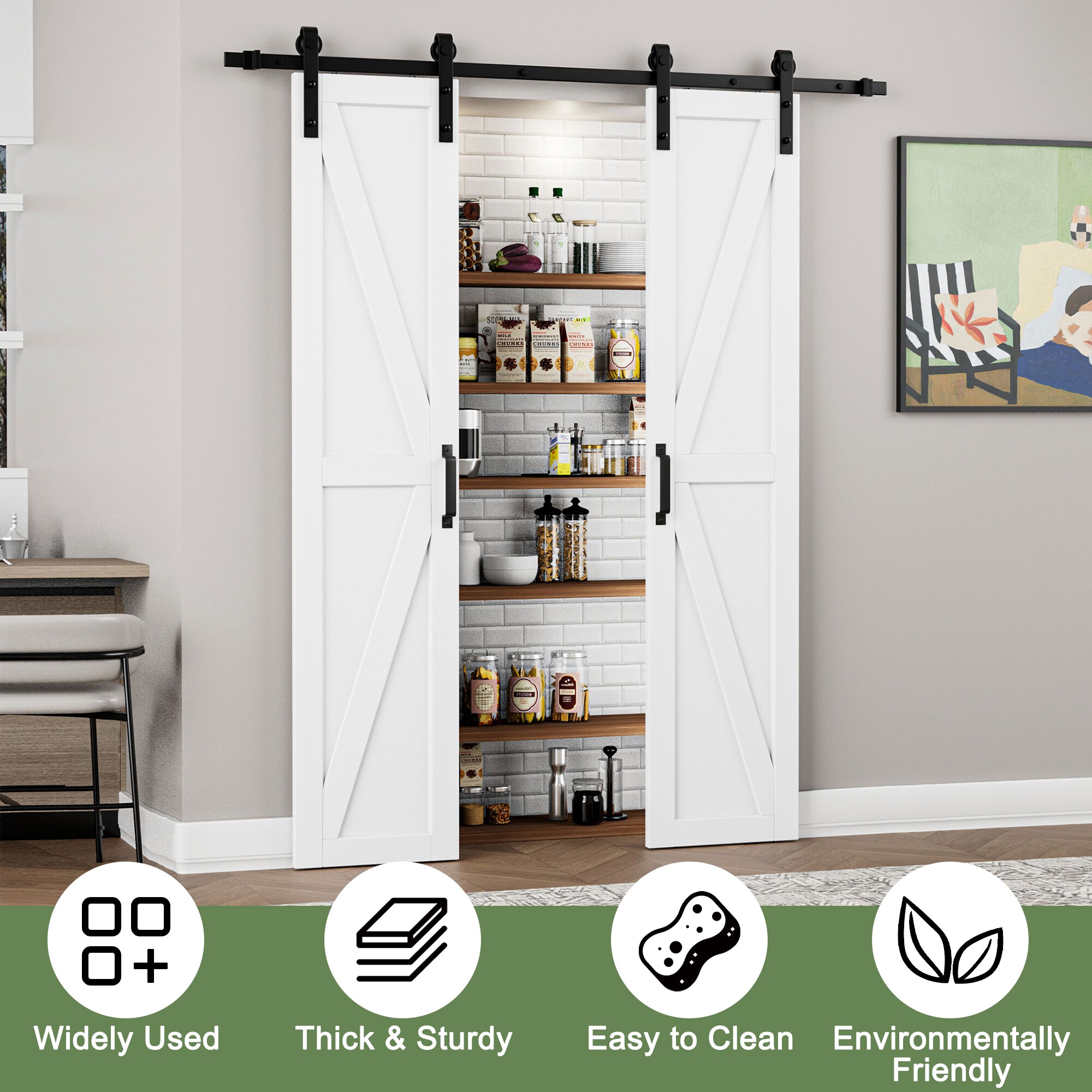 JUJUBON IN-BDWH-BD2-K-36 Barn-Doors - View #7
