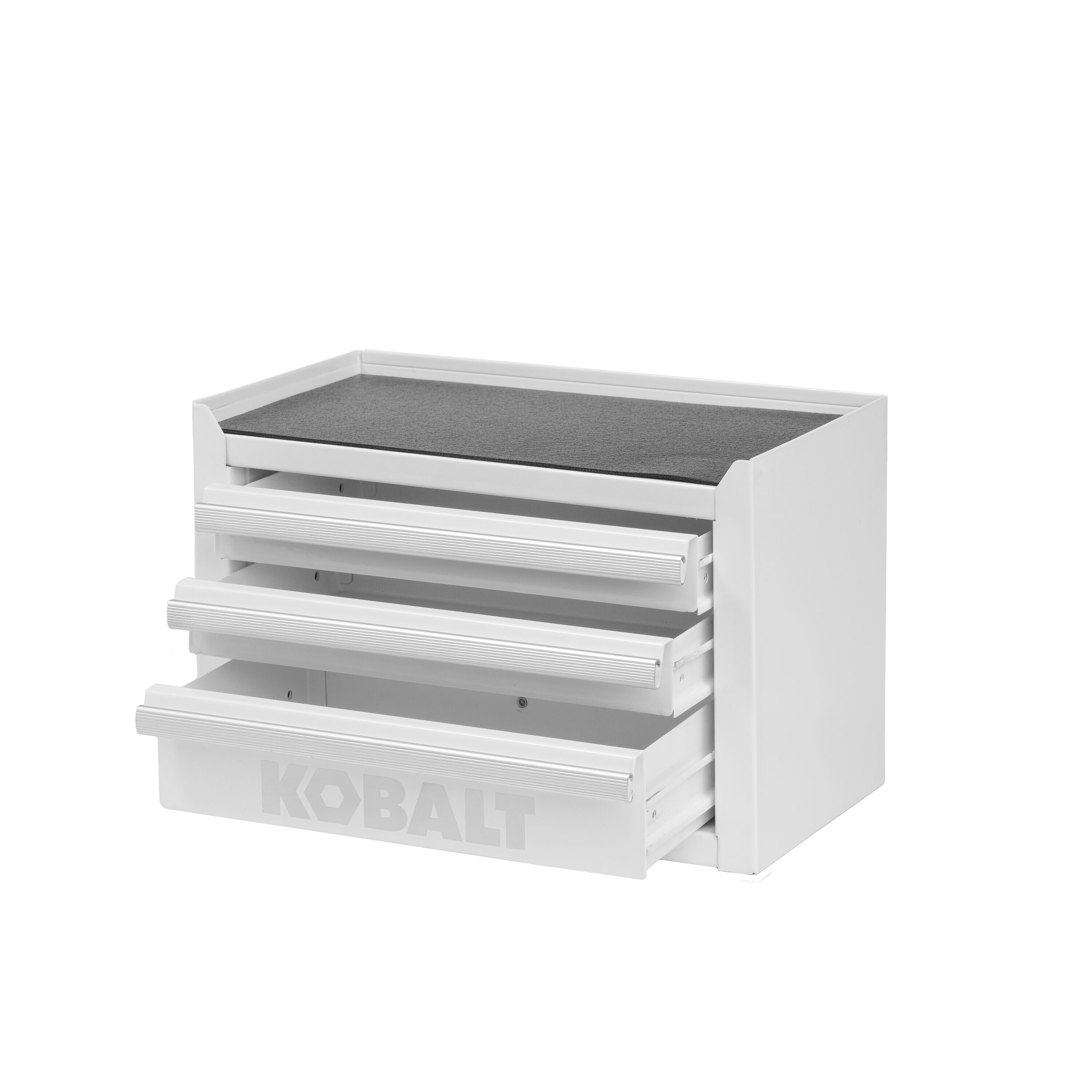 Kobalt Mini-Base 11-in W x 7.4-in H x 6.22-in D 3-Drawer White Steel Tool Box