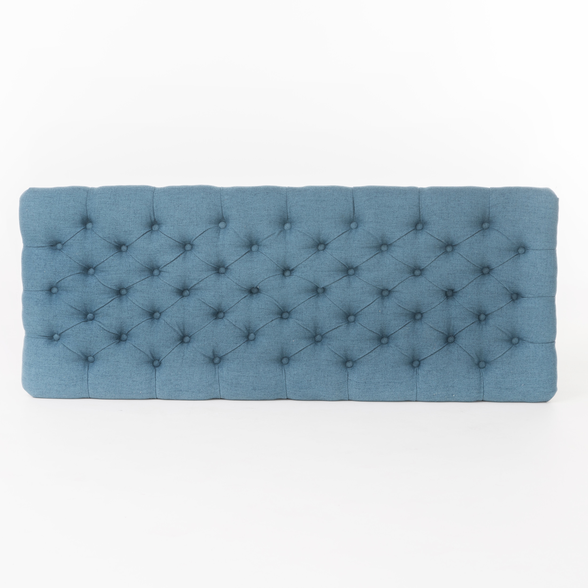 Juliana Oversized Blue Tufted Storage Ottoman Bench