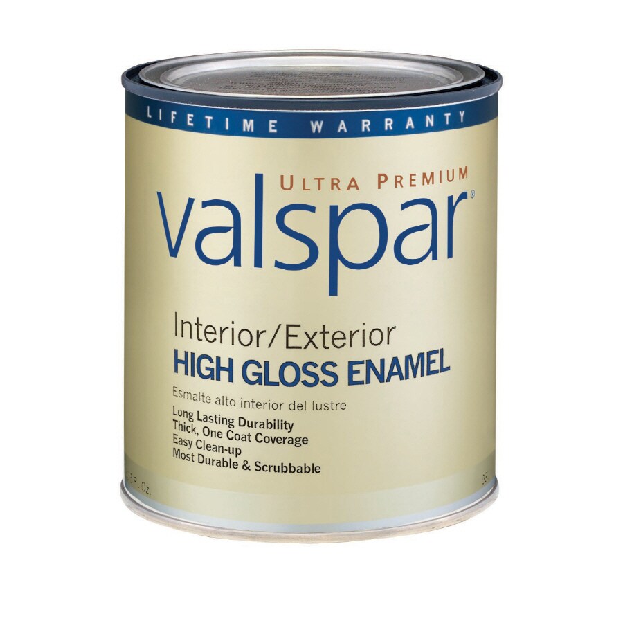 Valspar HighGloss Red Interior/Exterior Paint (1Quart) in the