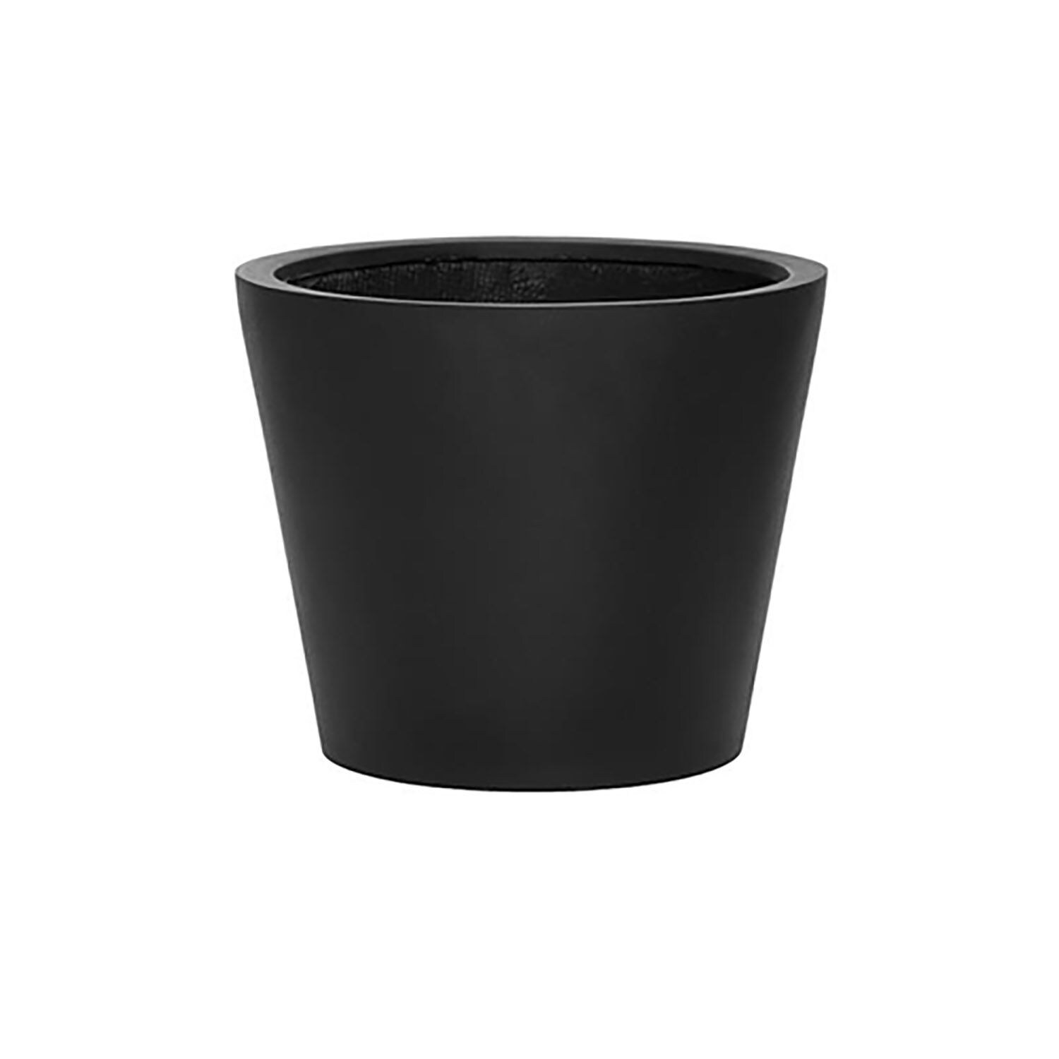 Vasesource 19.75-in W x 13.75-in H Black Cement Indoor/Outdoor Planter ...