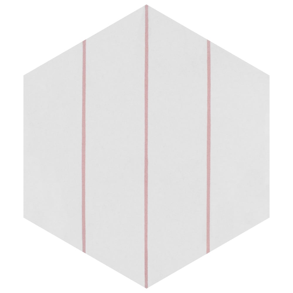 Affinity Tile S1FCDPSVRX Sample - Porto Savona Hex Rose 9-in x 10-in Multi-finish Porcelain Hexagon Floor and Wall Tile