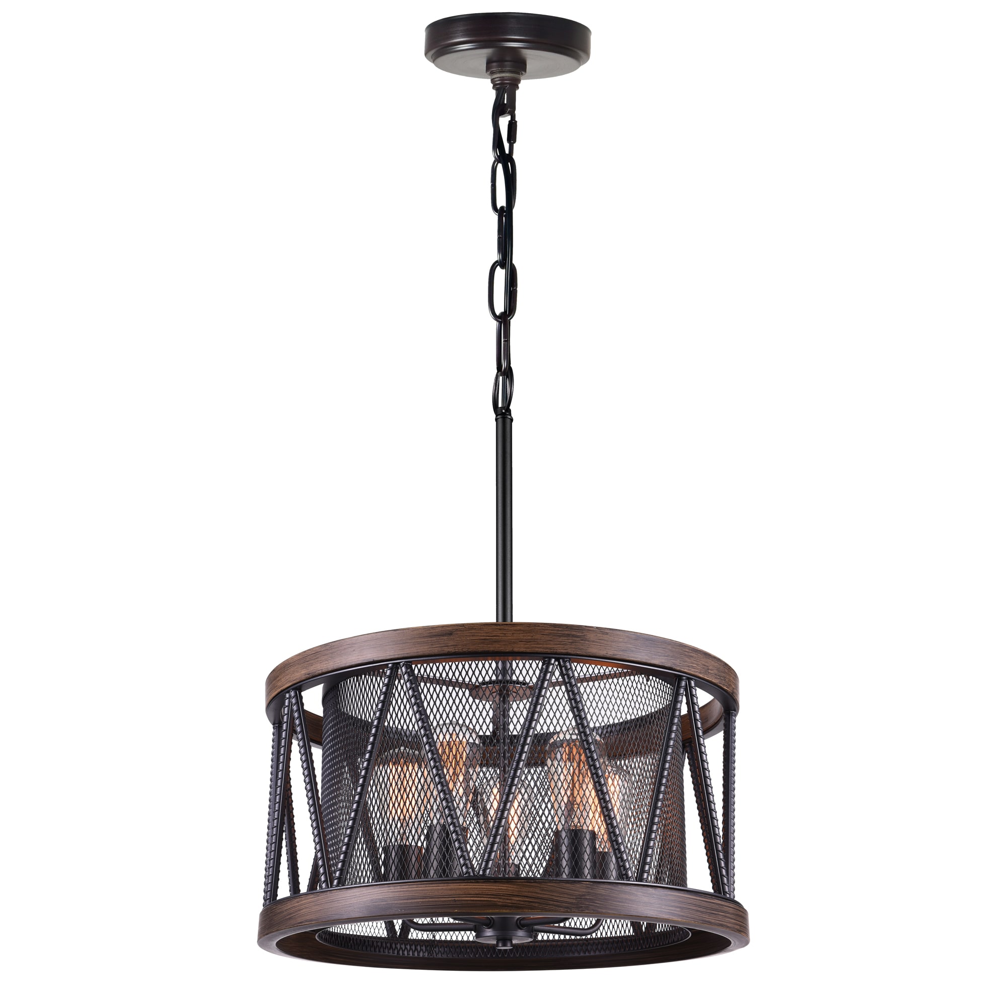 CWI Lighting 9954P20-5-101 Parsh 5-Light Pewter Rustic Damp Rated Chandelier