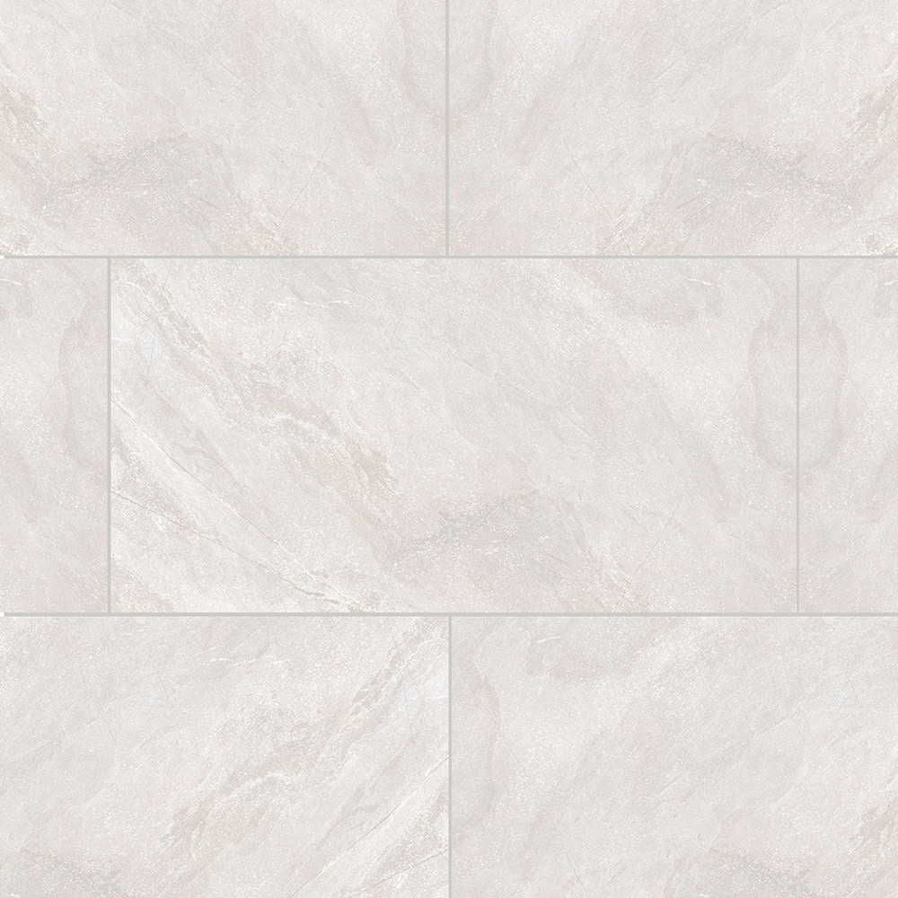 Whisper Frost 24-in x 48-in Matte Porcelain Stone Look Floor and Wall Tile (15.5-sq. ft/ Piece) | - Elida Ceramica LWSSNWF2448