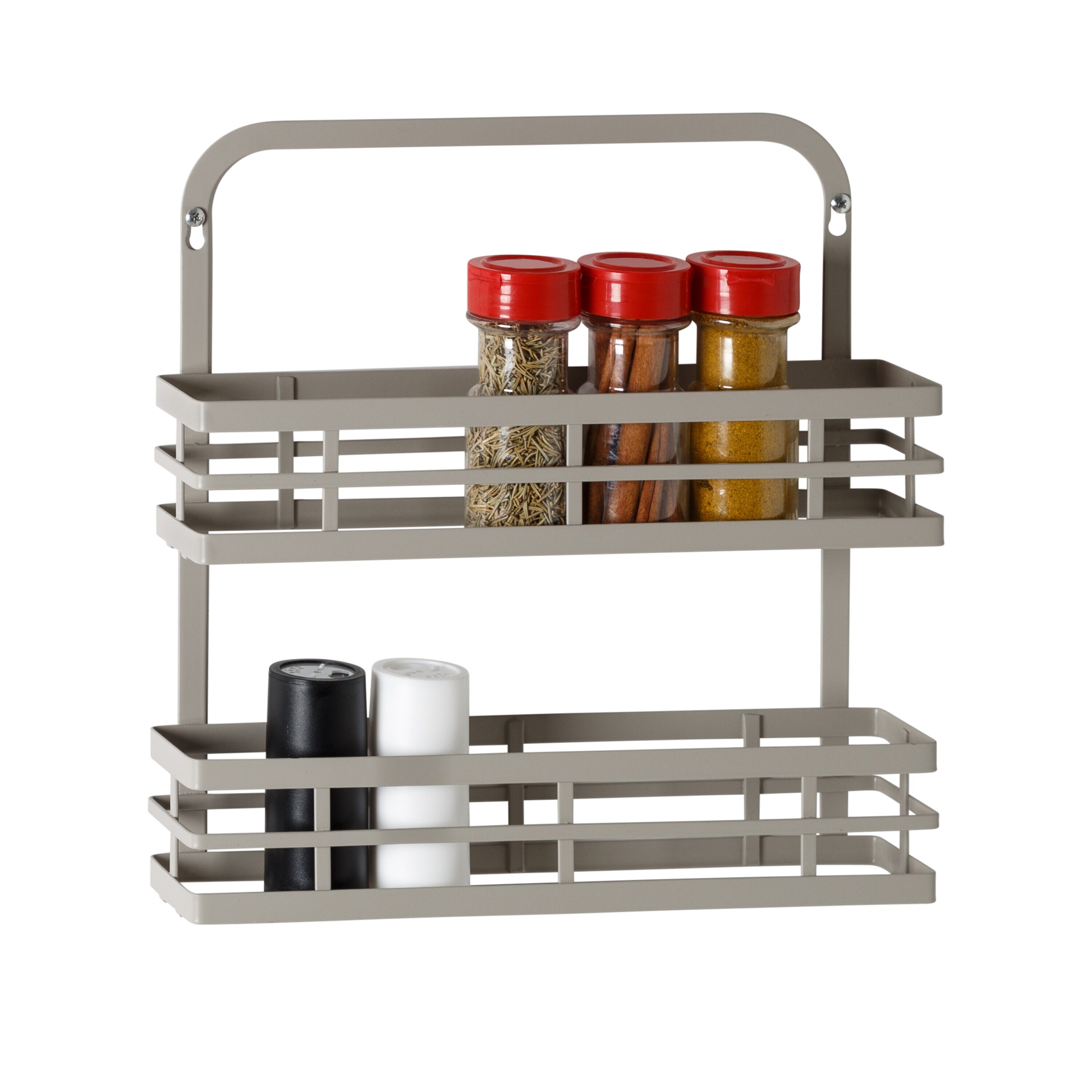 Honey Can Do 2.5 in W x 15 in H 2 Tier Hook on Stainless Steel Spice Rack