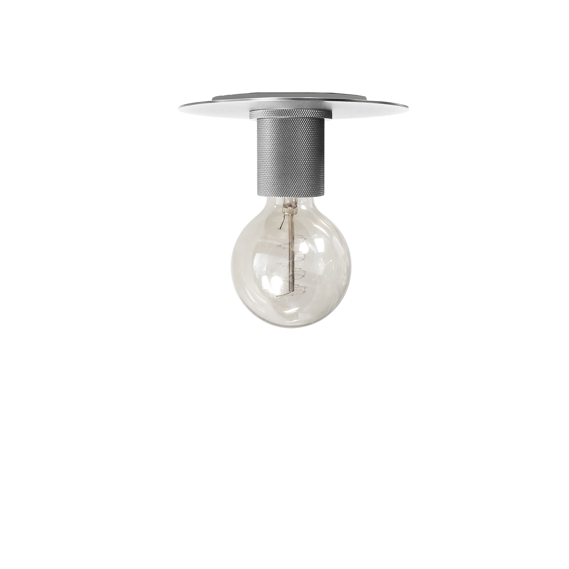 Dainolite RSW-61FH-SC Roswell 1-Light 8-in Satin Chrome Flush Mount Light