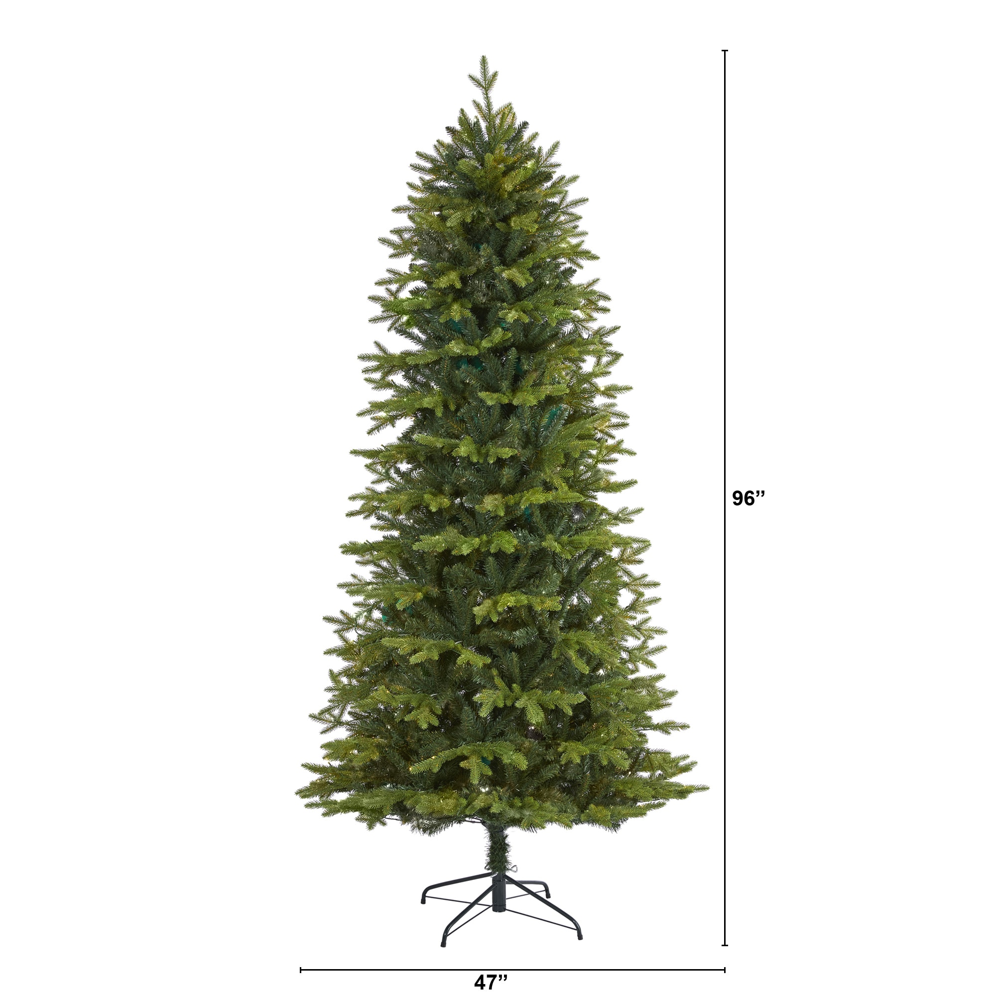 Nearly Natural 8-ft Fir Artificial Christmas Tree in the Artificial ...