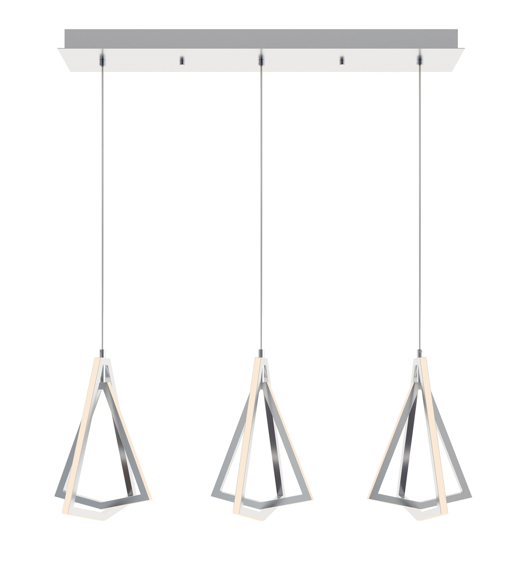 Gianna Satin Nickel 36" Aluminum LED Pendant Light