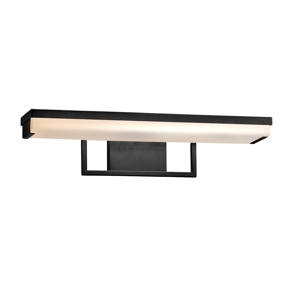Justice Design Group FSN-9071-OPAL-MBLK Fusion- Elevate Family 20-in 1-Light Matte Black LED Modern/Contemporary Vanity Light