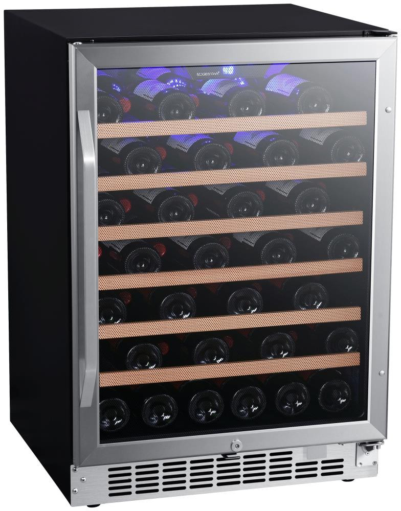 Edgestar 53 Bottle Capacity Stainless Steel Built In Freestanding Wine Chiller In The Wine Coolers Department At Lowes Com
