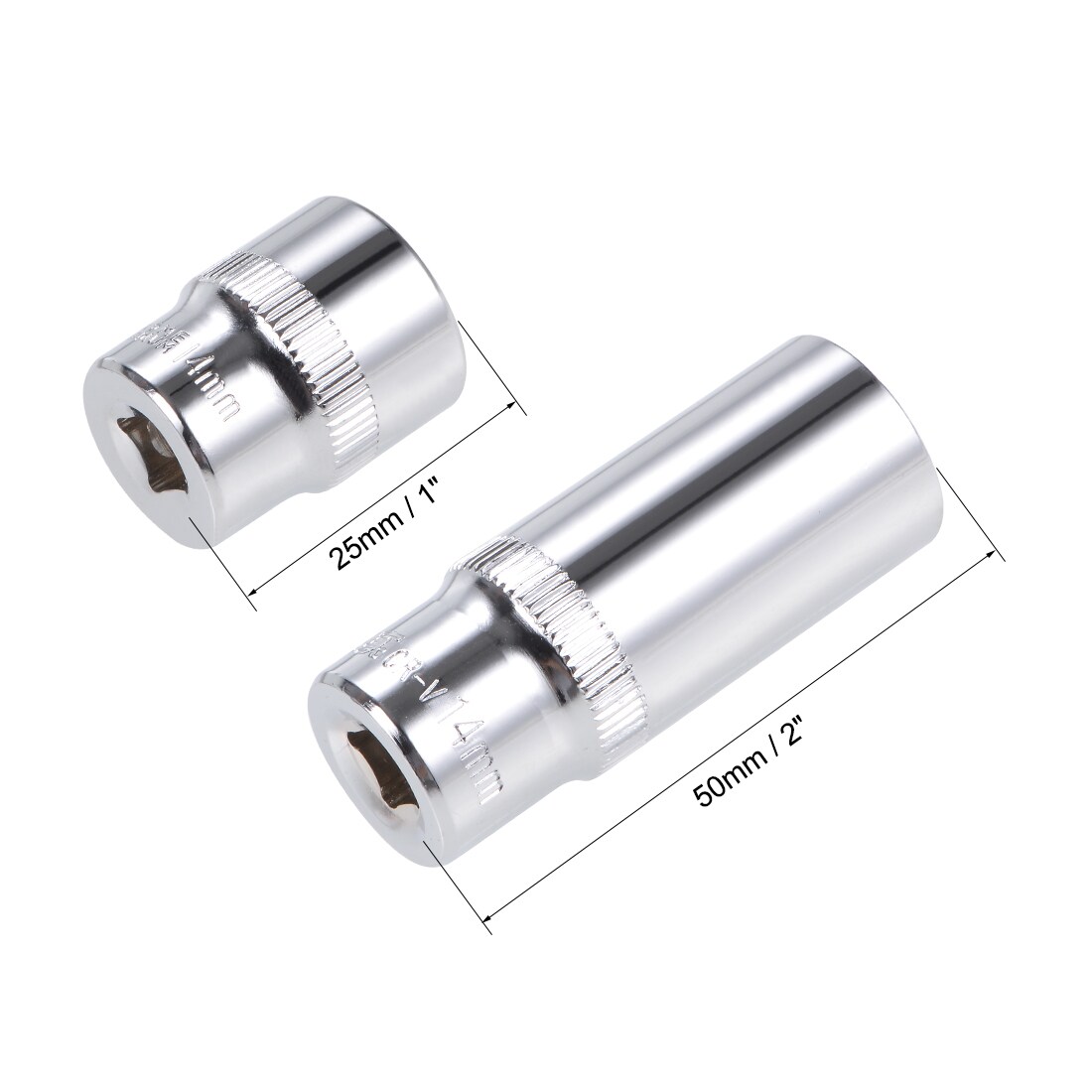Unique Bargains 1/4-Inch Drive by 14mm Deep and Shallow Socket Set of ...
