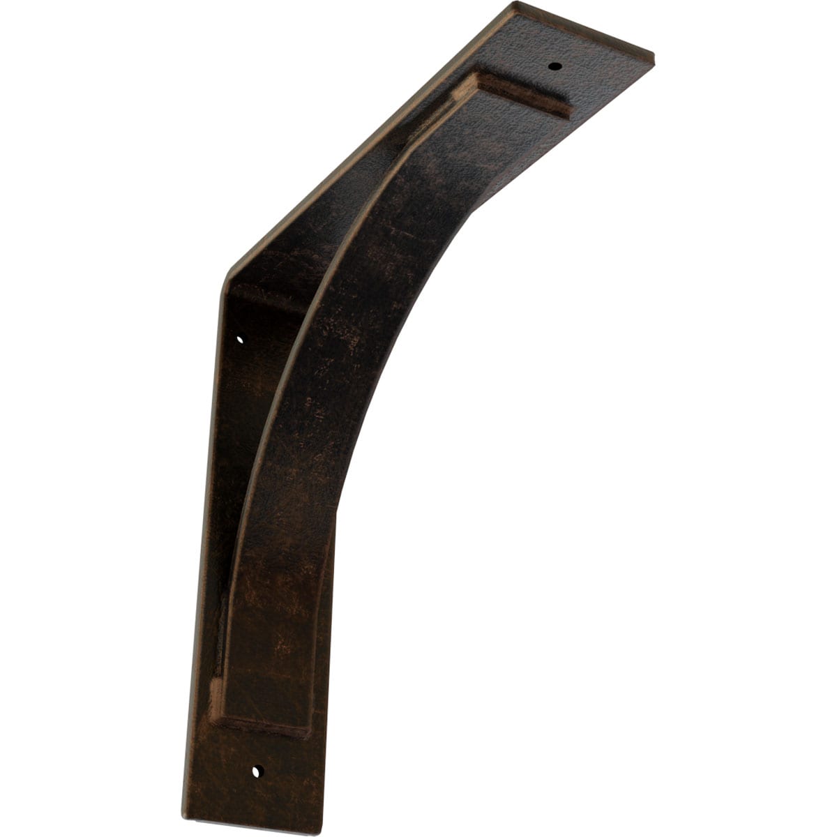 Ekena Millwork BKTM03X12X12MOABZ Morris Morris 12-in x 3-in x 12-in Antique bronze Steel Mounting bracket