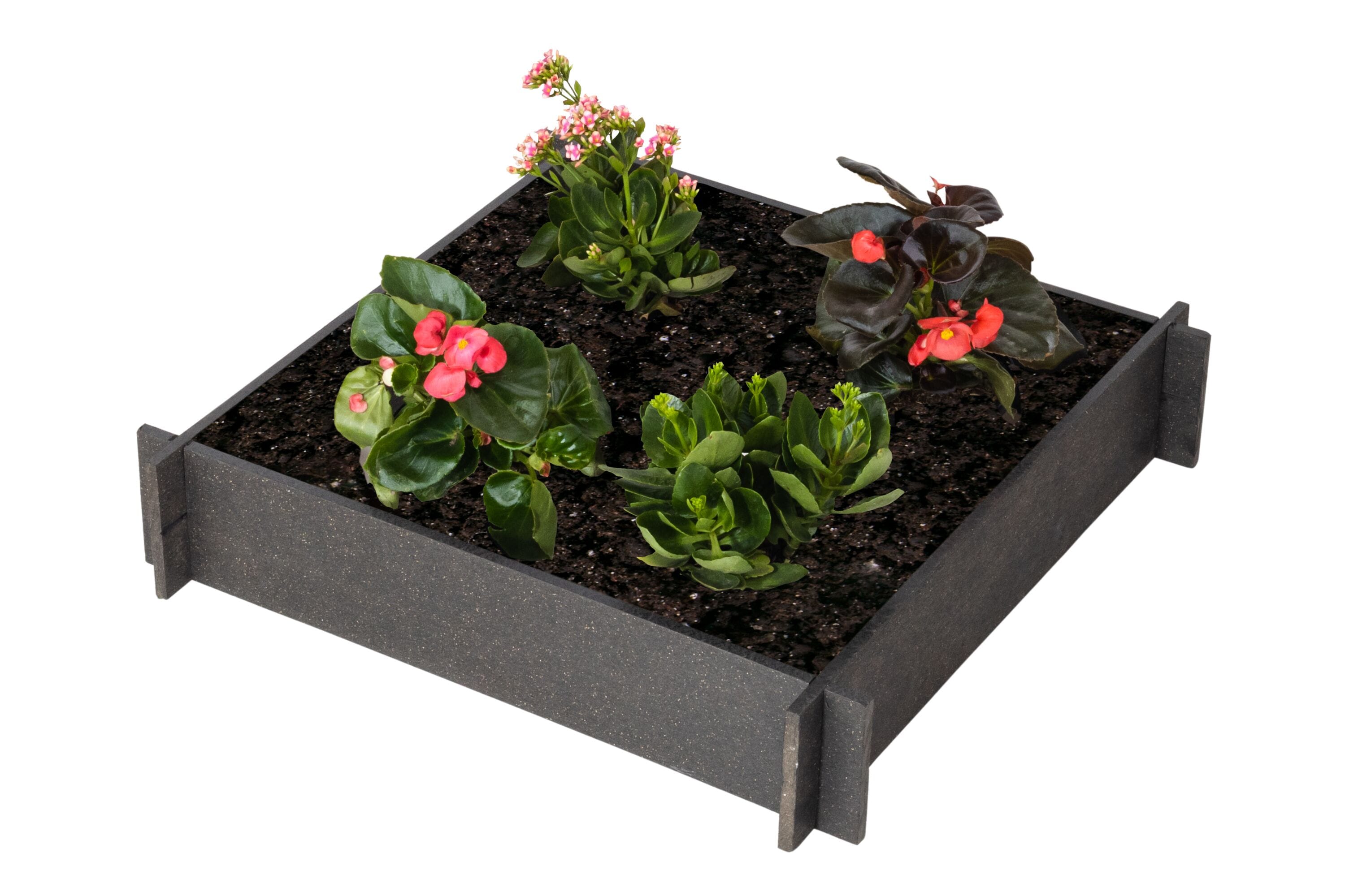 Vioscapes V-FB2X2BR5 1.7-cu ft 24-in W x 24-in L x 5-in H Coffee Brown Composite Raised Garden Bed