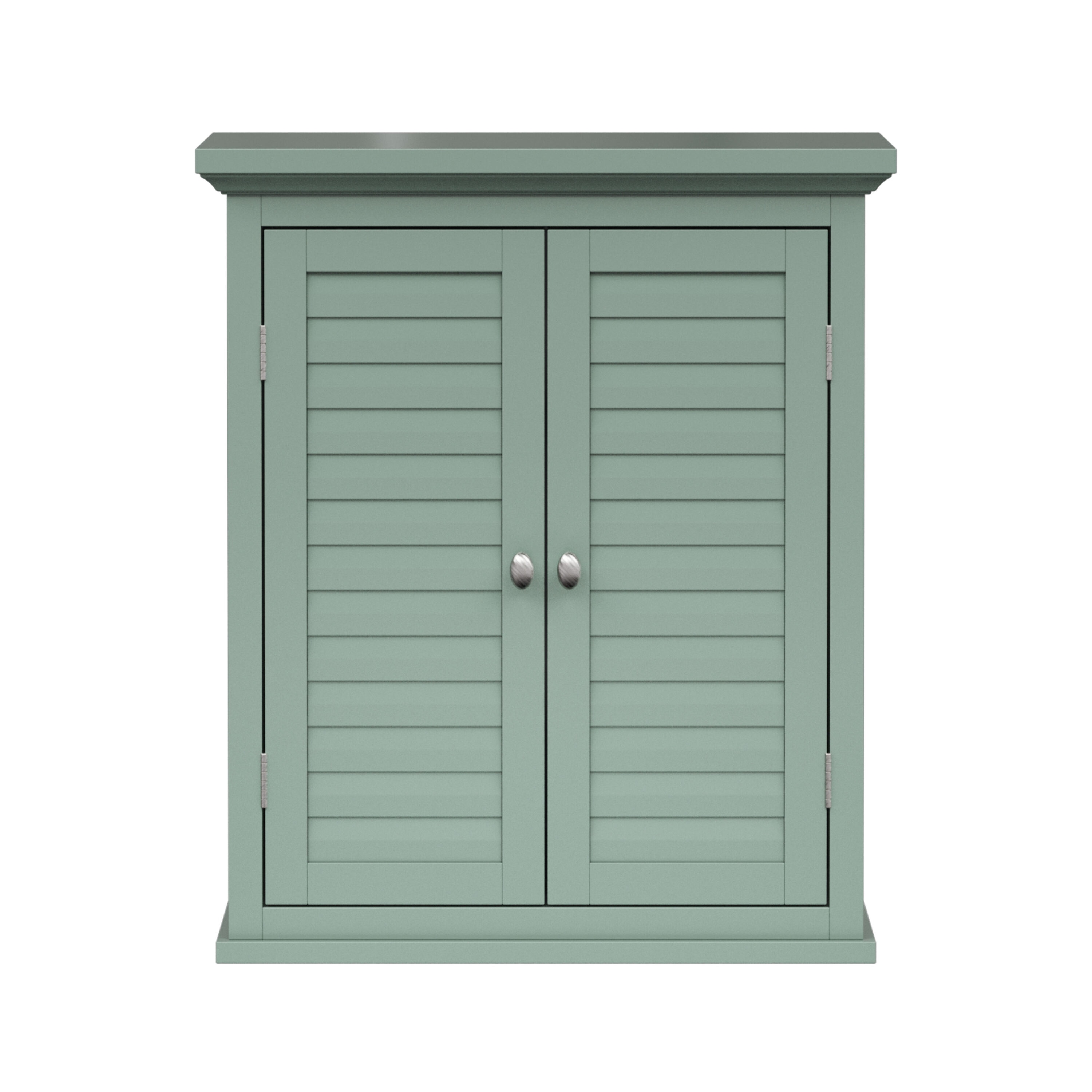 Teamson Home ELG-583SG 20.08-in x 24.02-in x 7.01-in Sage Green Bathroom Wall Cabinet