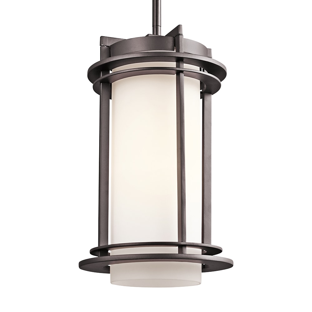 Kichler Pacific Edge Architectural Bronze Traditional Opal Glass Cylinder Pendant Light