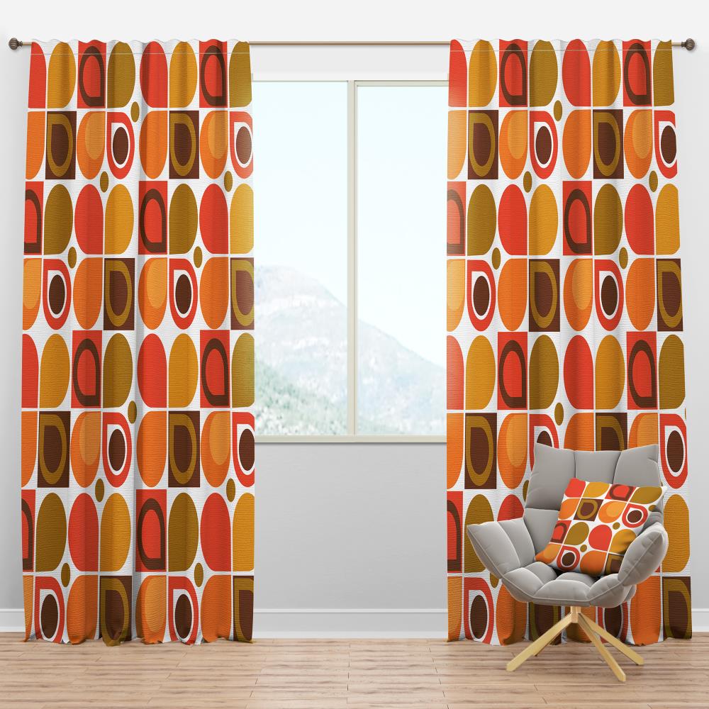 Designart CTN24485-52-84 84-in Yellow Room darkening Thermal lined Rod pocket Single curtain panel