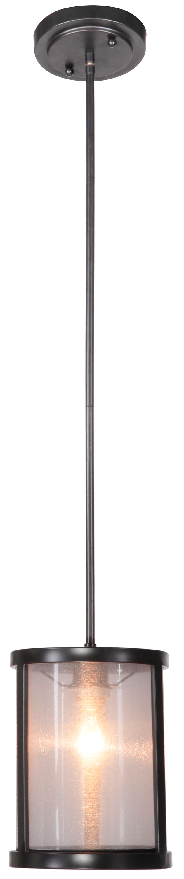 Craftmade 36791-MBK Danbury Matte black Transitional Cylinder Medium Hanging Pendant light