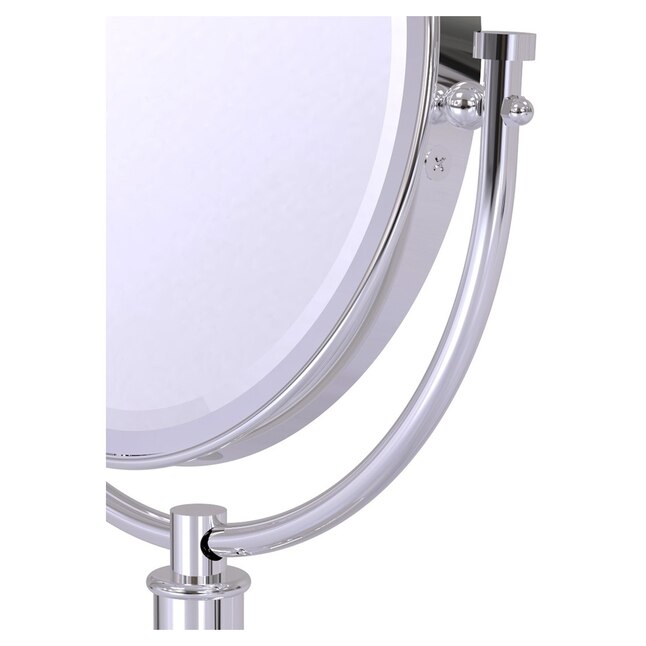 Allied Brass Tribecca 8-in x 15-in Polished Brass Double-Sided Magnifying Countertop Vanity Mirror Allied Brass Tribecca 8-in x 15-in Polished Brass Double-Sided Magnifying Countertop Vanity Mirror
